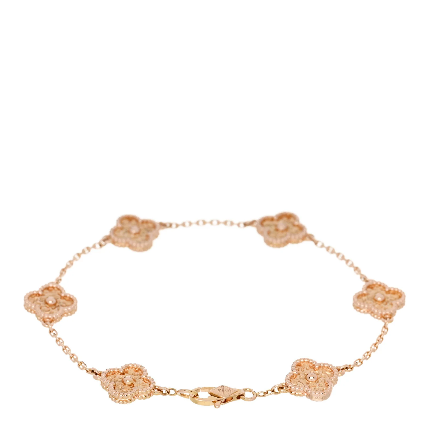 18K Rose Gold 6 Motifs Sweet Alhambra Bracelet - Image 2