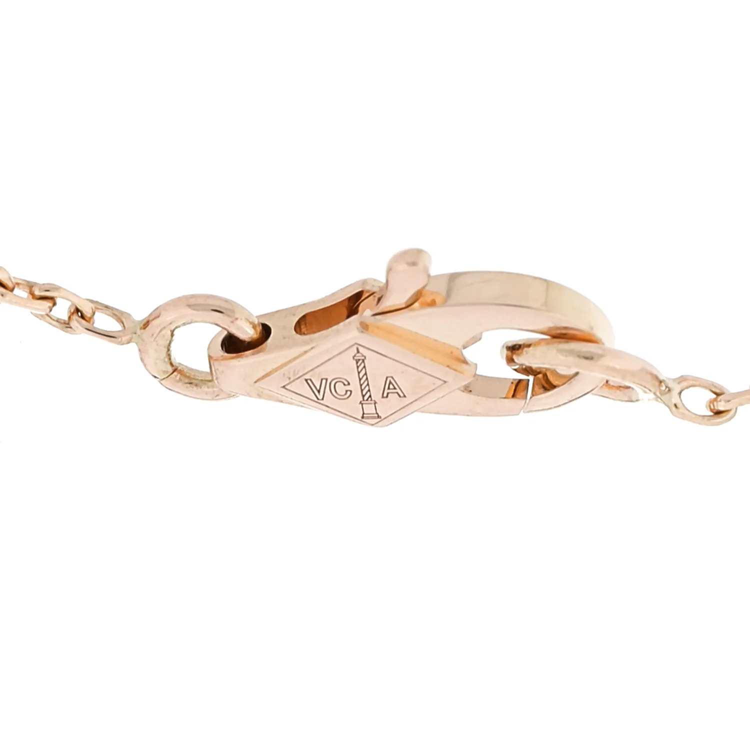 18K Rose Gold Carnelian Sweet Alhambra Bracelet - Image 3