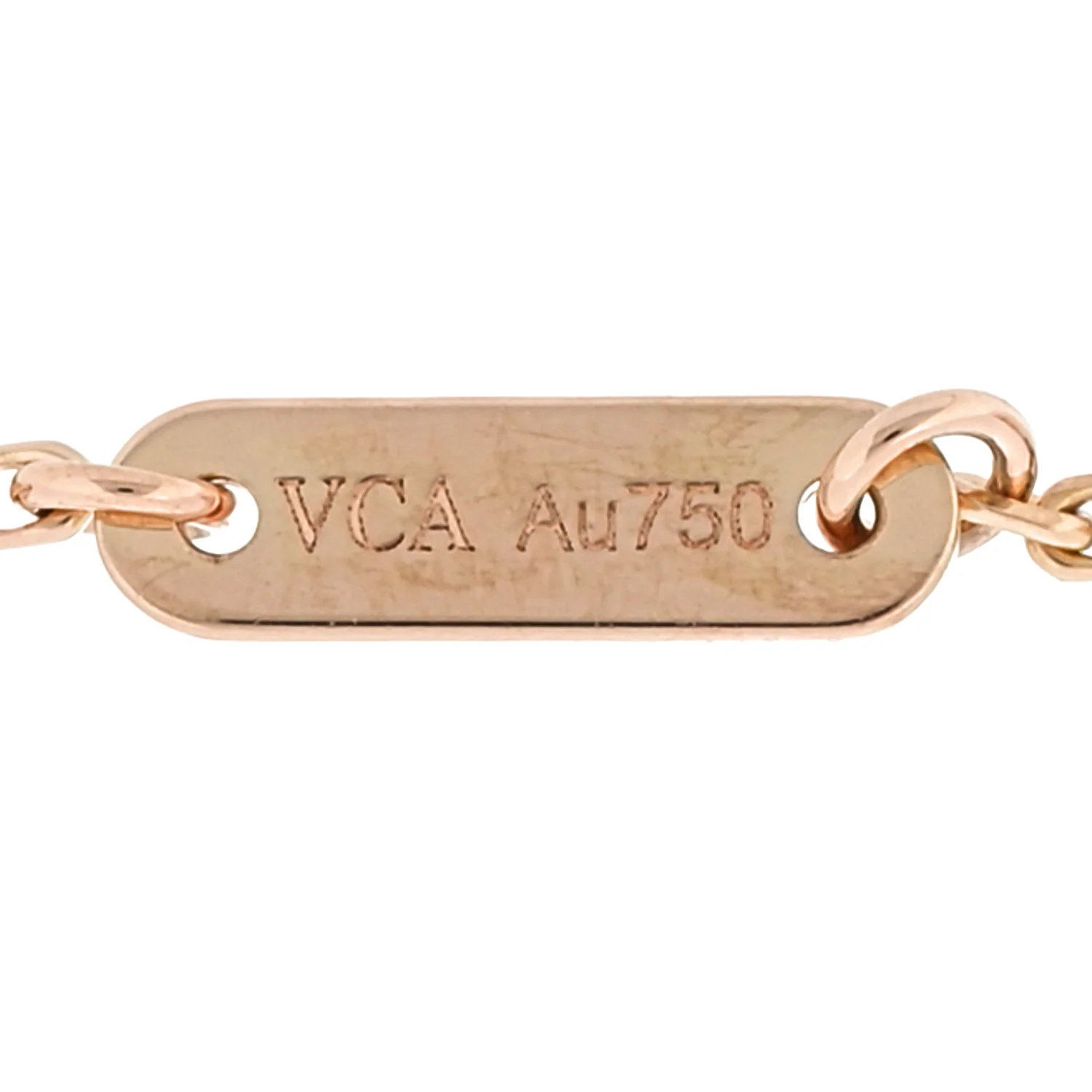 18K Rose Gold Carnelian Sweet Alhambra Bracelet - Image 4