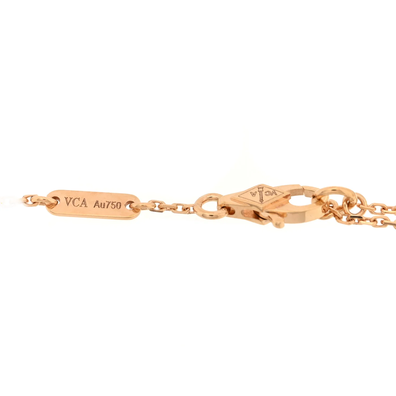 18K Rose Gold Carnelian Sweet Alhambra Bracelet - Image 3