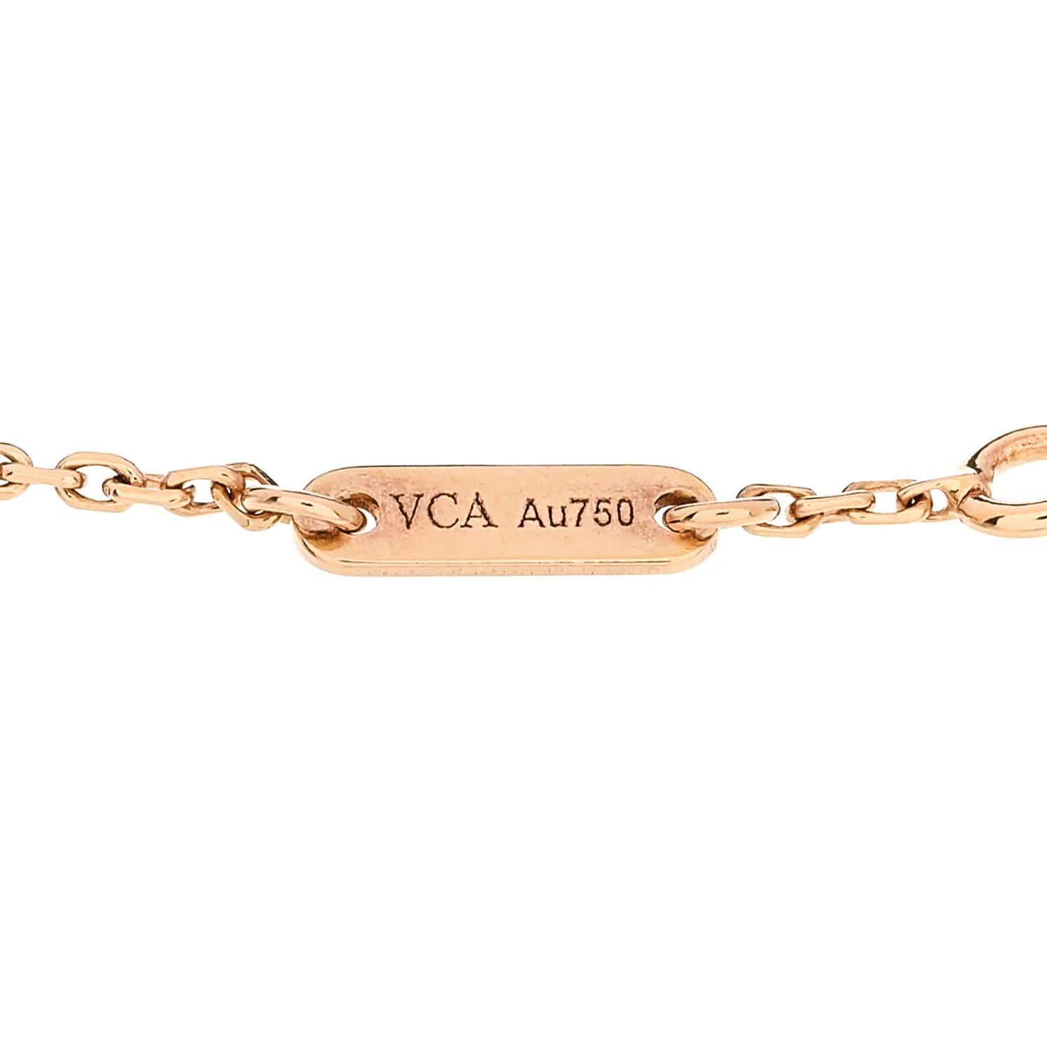 18K Rose Gold Carnelian Sweet Alhambra Bracelet - Image 3