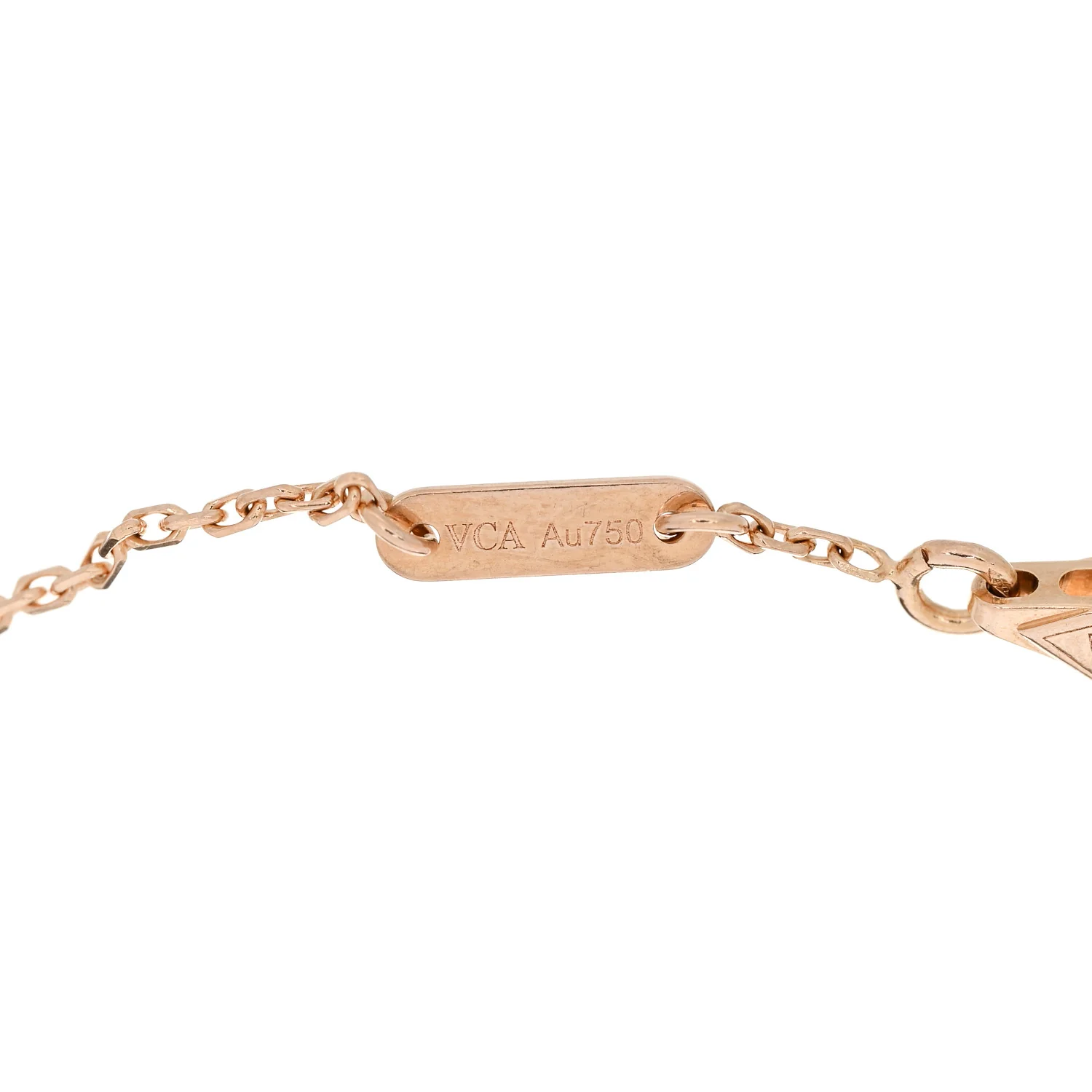 18K Rose Gold Carnelian Sweet Alhambra Bracelet - Image 4