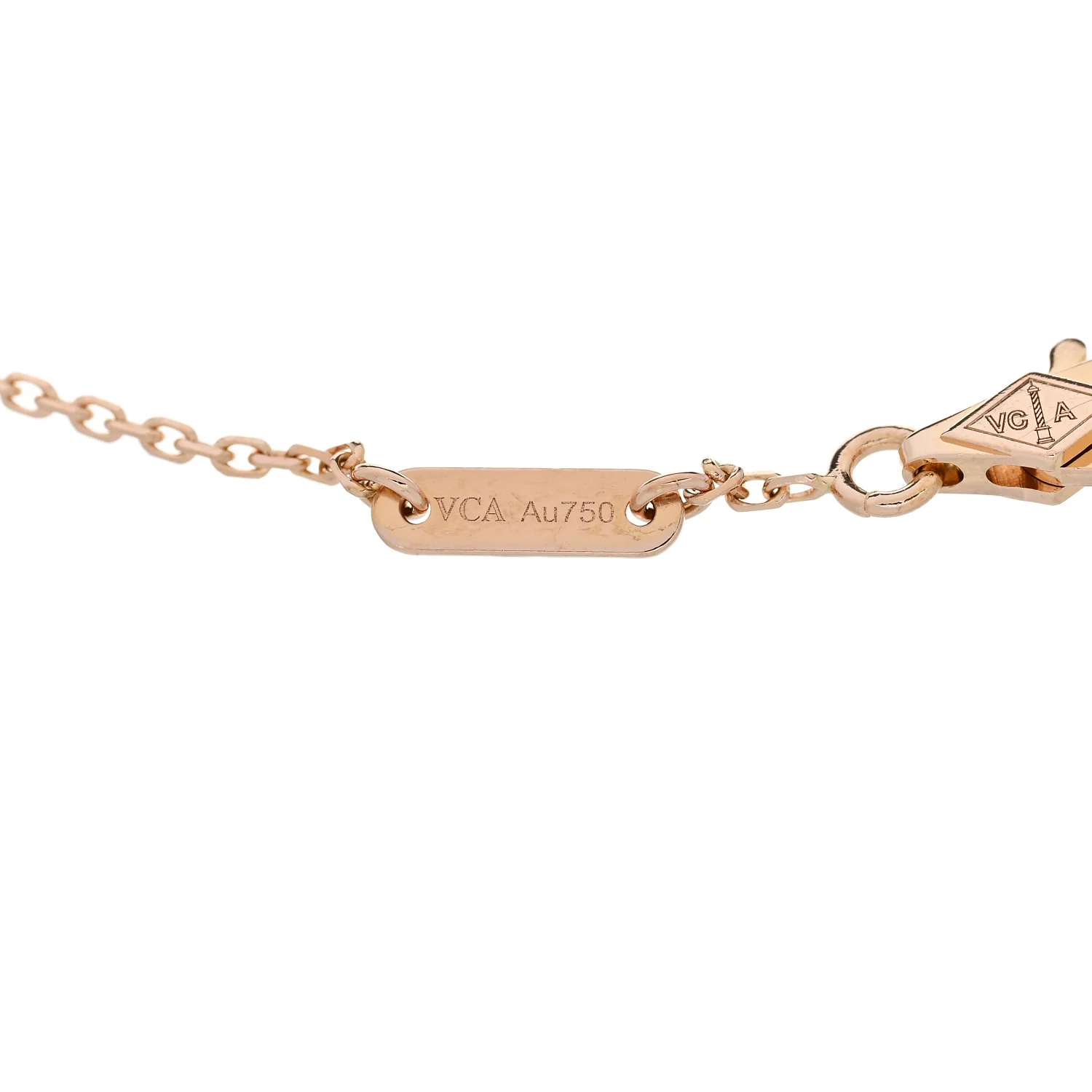 18K Rose Gold Carnelian Sweet Alhambra Bracelet - Image 4