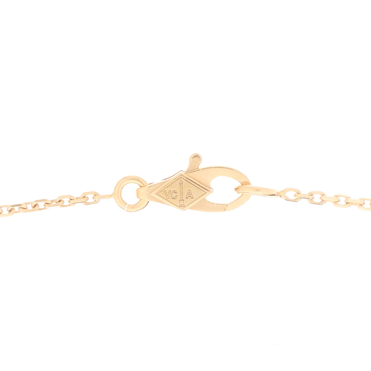 18k Rose Gold Carnelian Sweet Alhambra Heart Pendant Necklace - Image 4