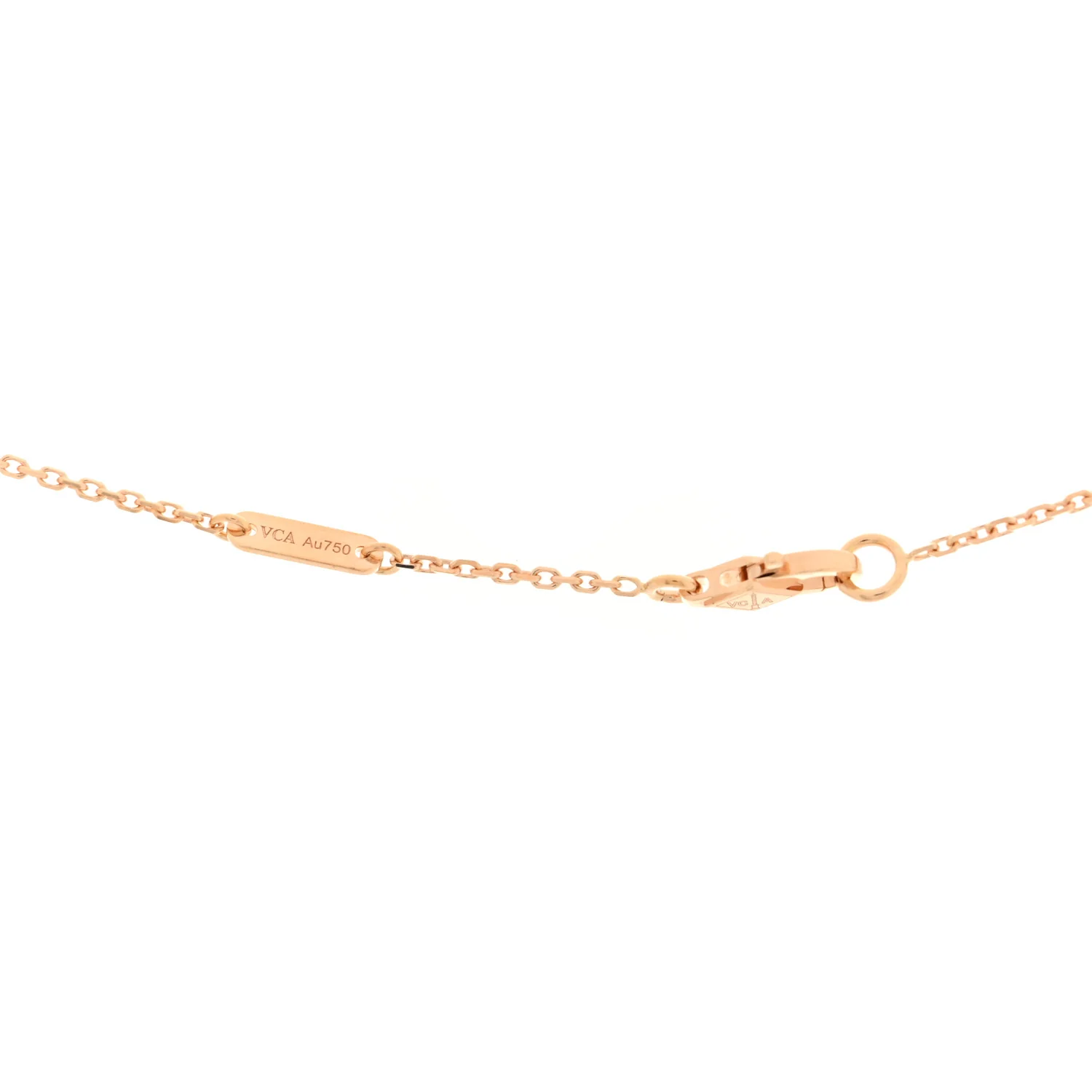 18k Rose Gold Carnelian Sweet Alhambra Heart Pendant Necklace - Image 4