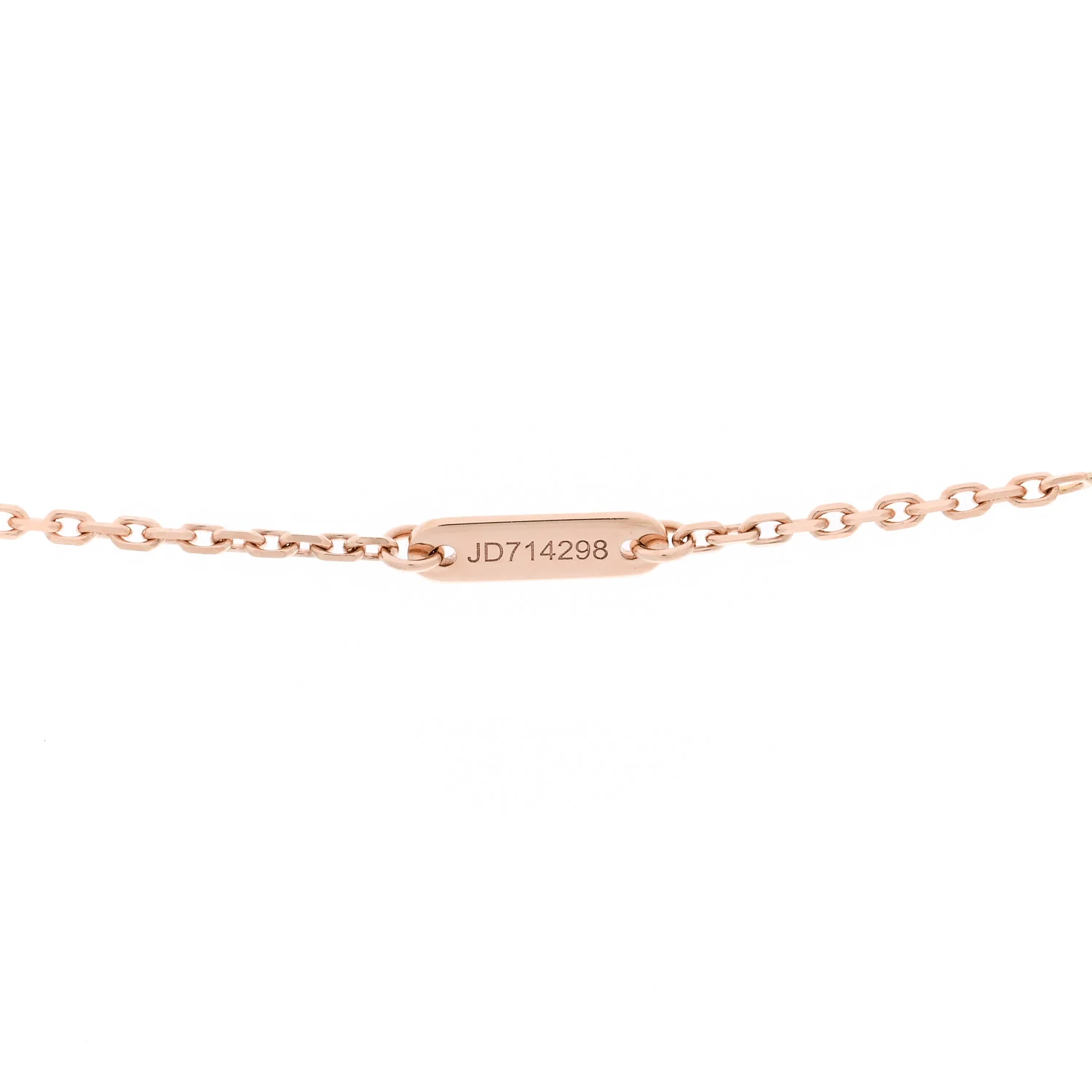 18K Rose Gold Carnelian Sweet Alhambra Pendant Necklace - Image 6