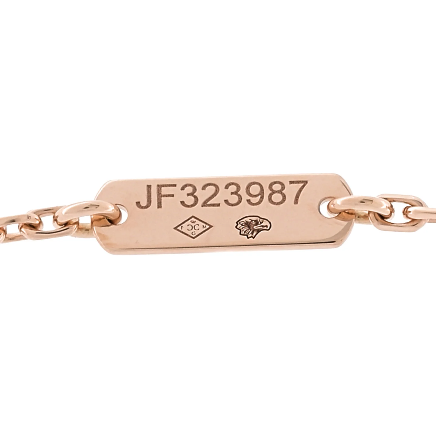 18K Rose Gold Diamond Pink Sapphire Small Frivole Pendant Necklace - Image 6