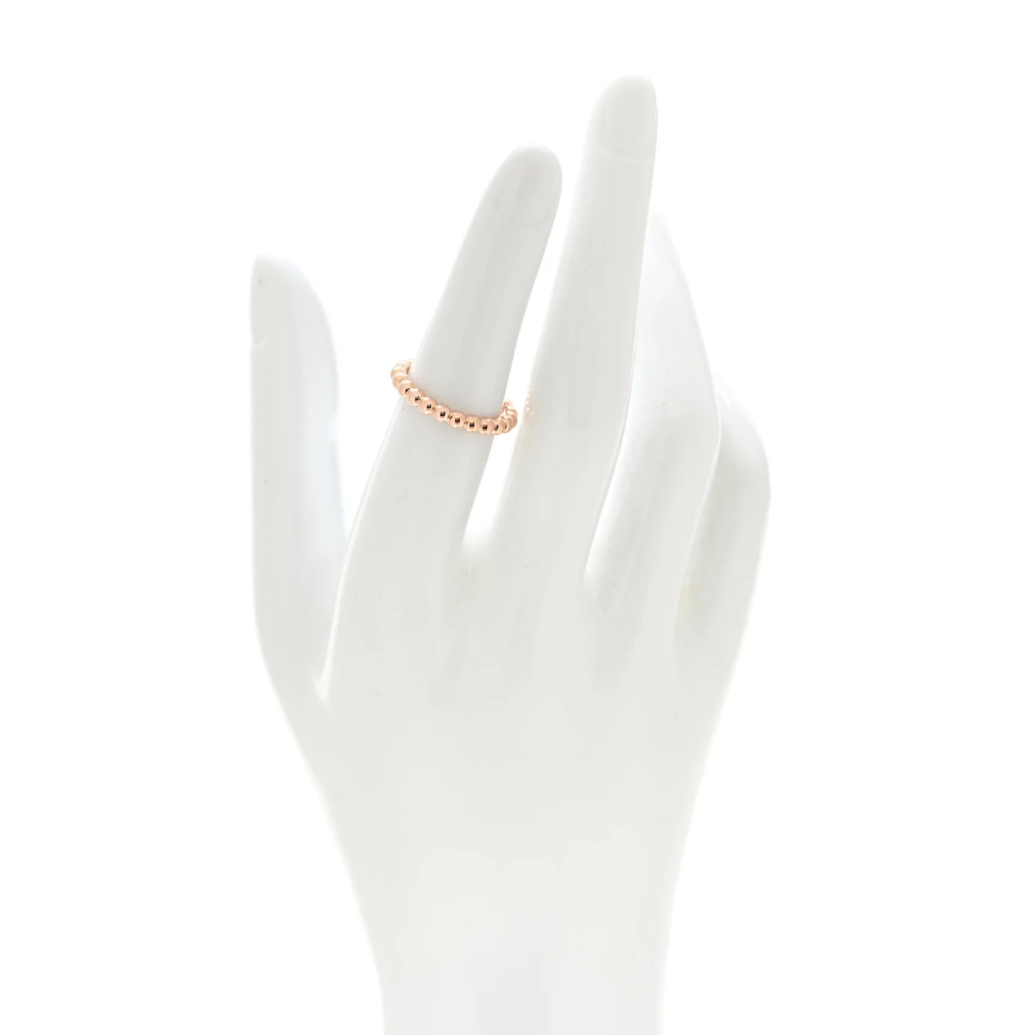 18K Rose Gold Medium Perlee Ring 51 5.75 - Image 2