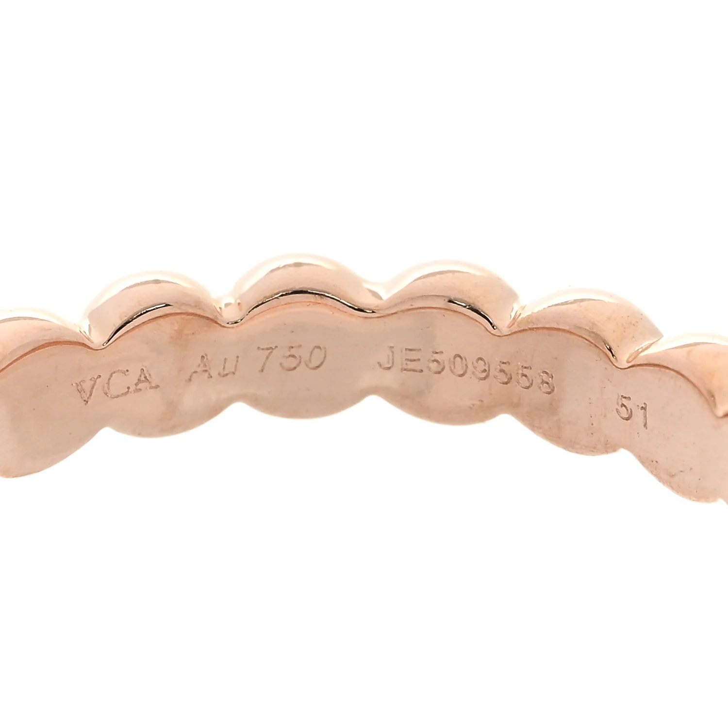 18K Rose Gold Medium Perlee Ring 51 5.75 - Image 4