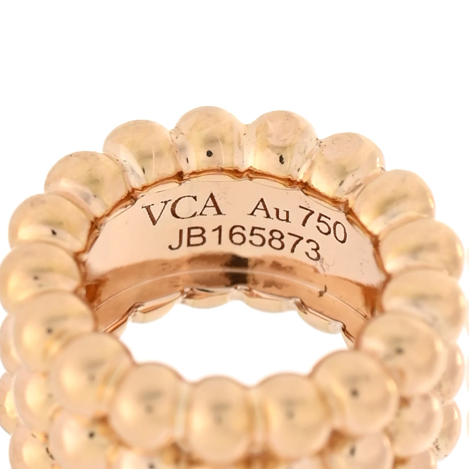 18K Rose Gold Perlee 3 Row Pendant - Image 3