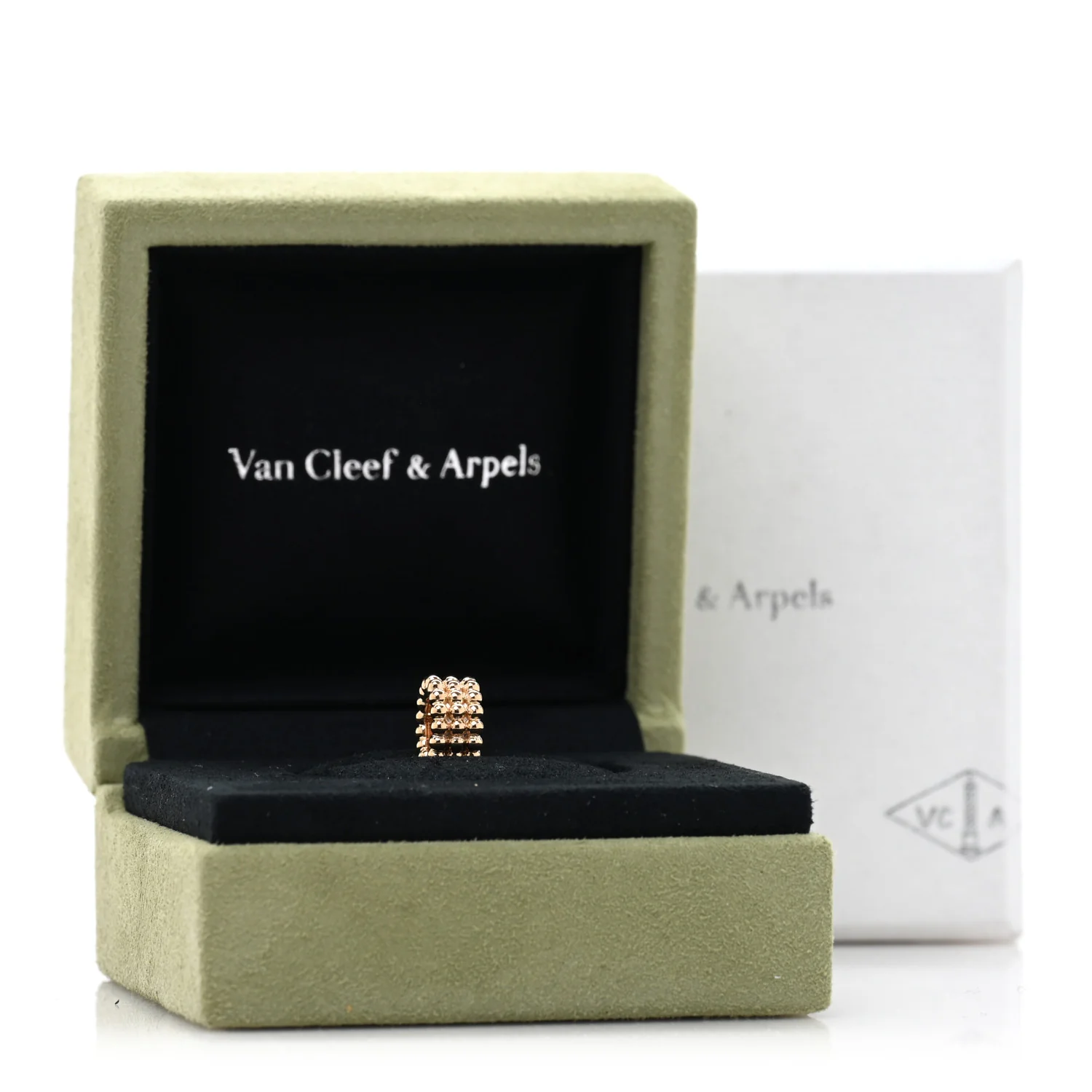 18K Rose Gold Perlee 3 Row Pendant - Image 4
