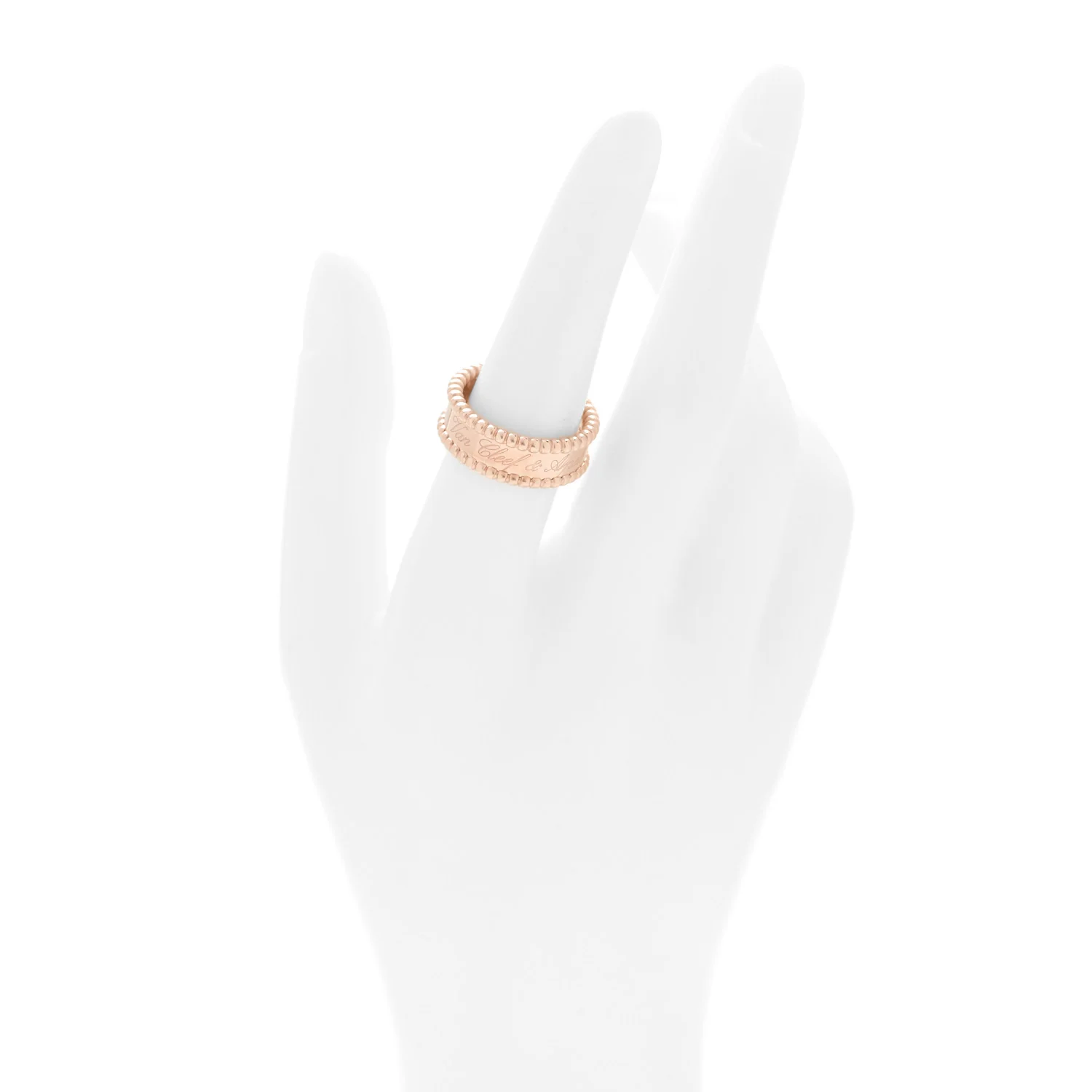 18K Rose Gold Perlee Signature Ring 54 6.75 - Image 2