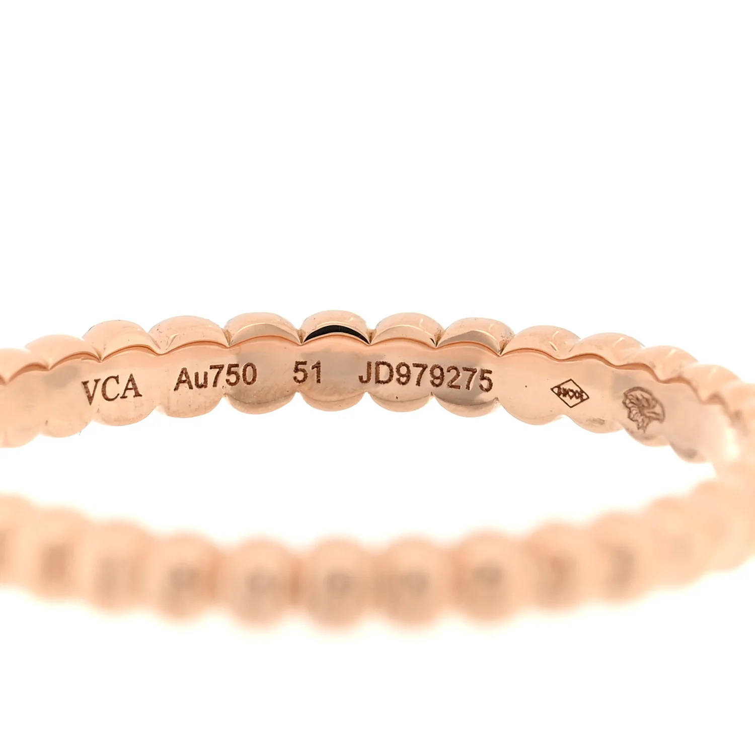 18K Rose Gold Small Perlee Ring 51 5.75 - Image 4