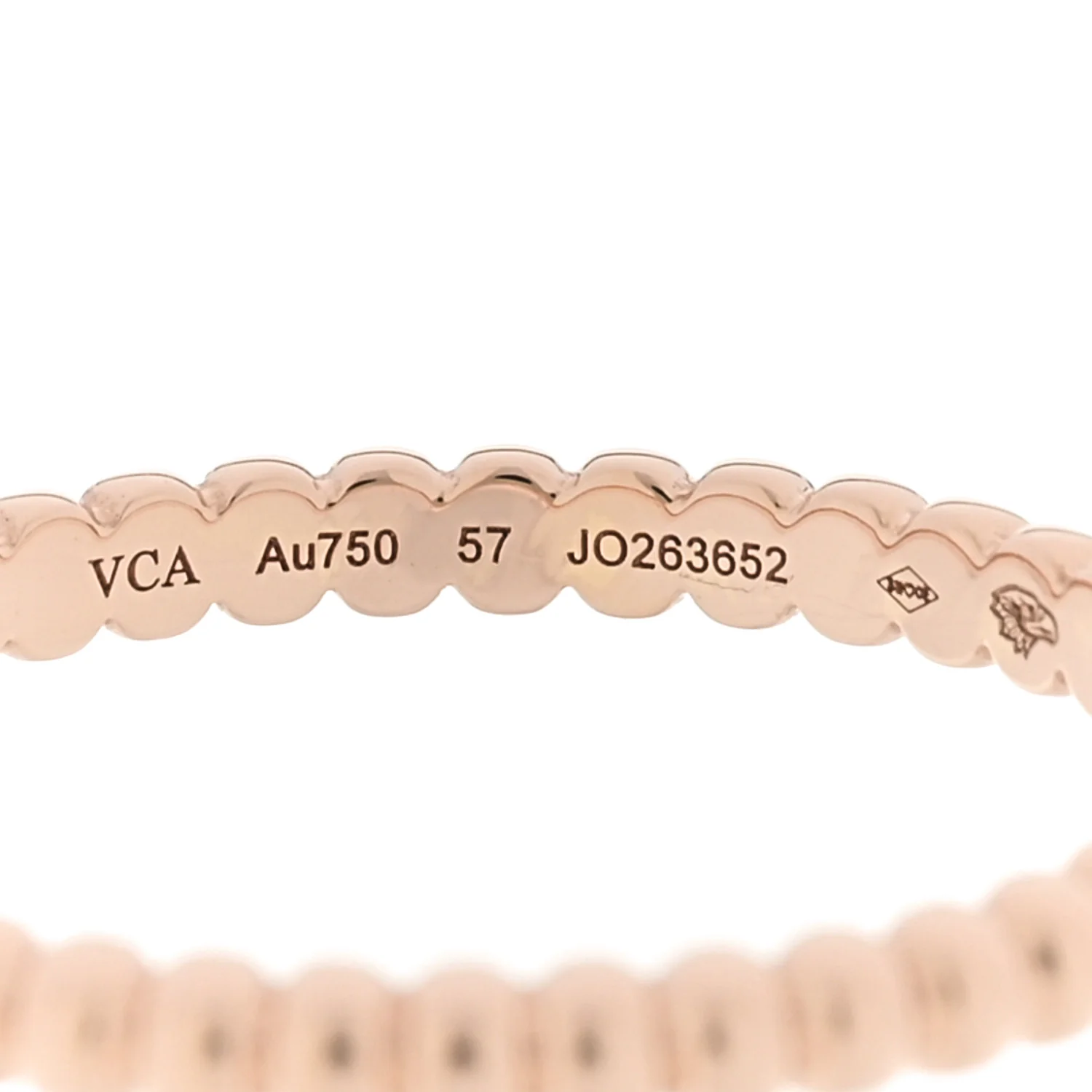 18K Rose Gold Small Perlee Ring 57 8 - Image 4