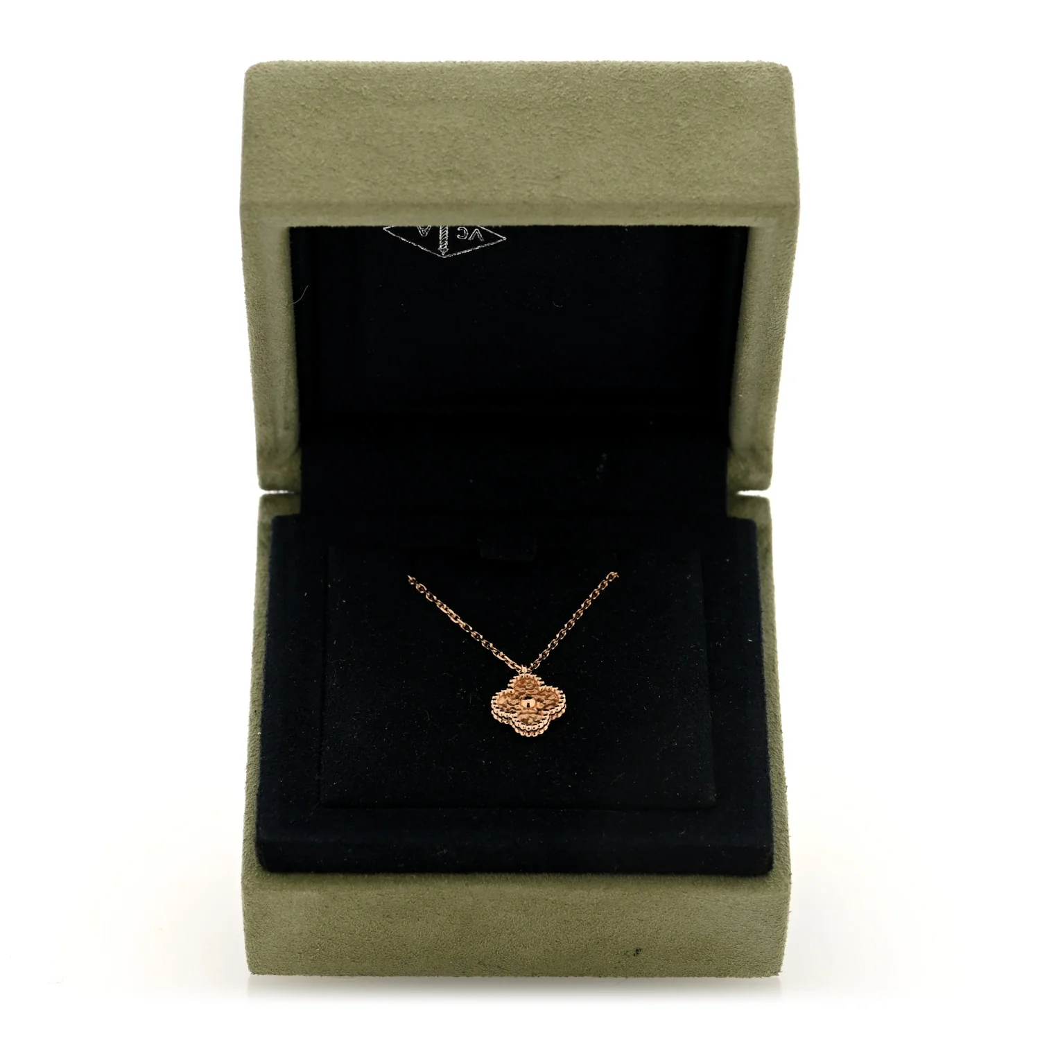 18K Rose Gold Sweet Alhambra Pendant Necklace - Image 5