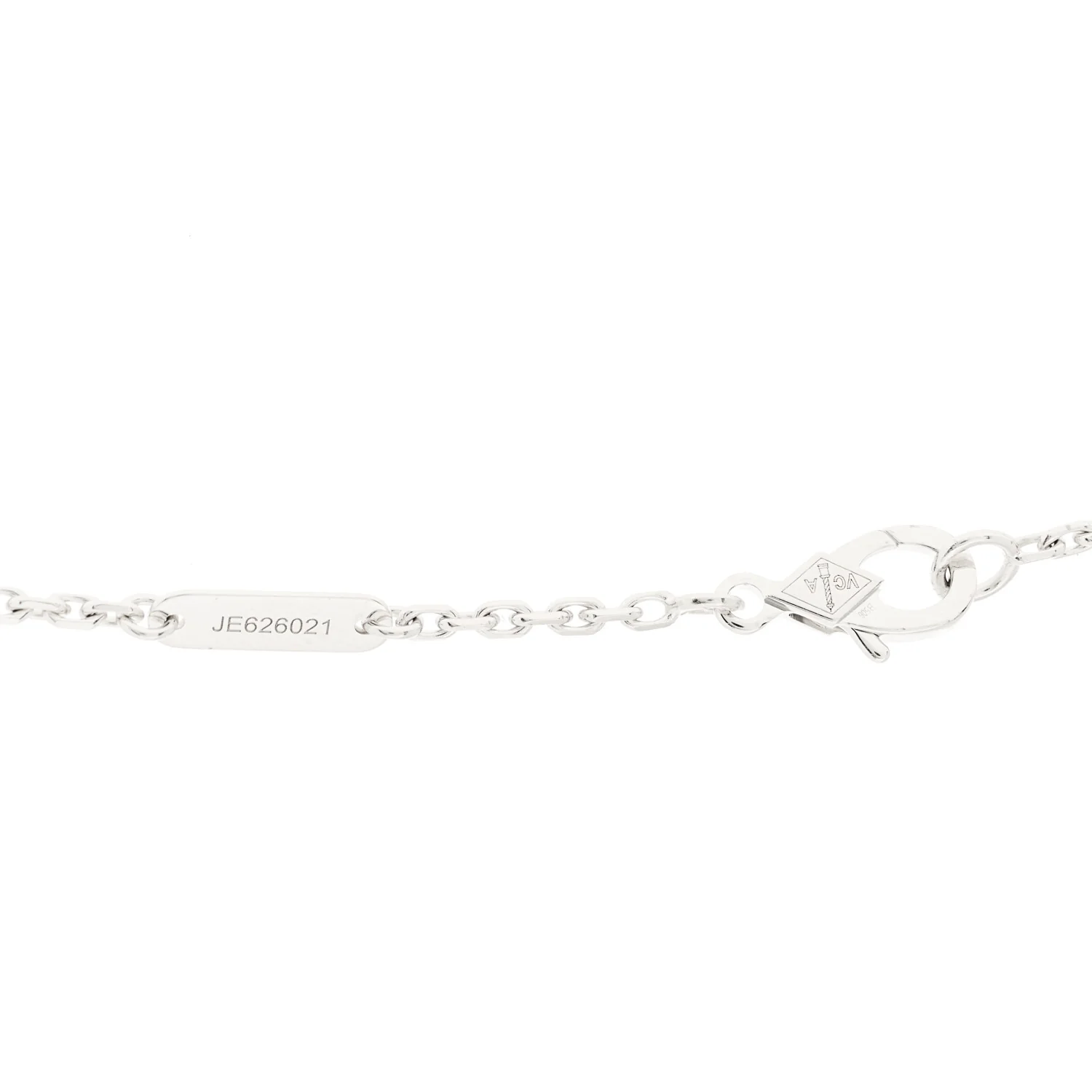 18K White Gold Black Onyx Magic Alhambra Pendant Necklace - Image 4