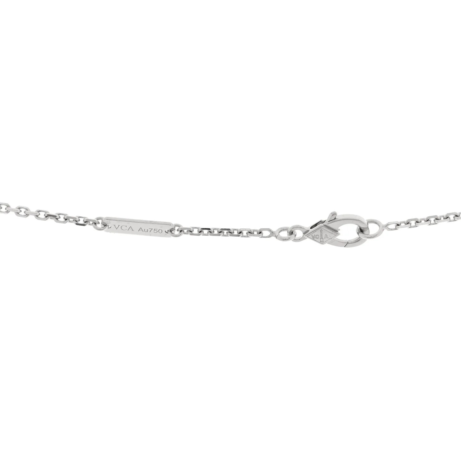 18K White Gold Diamond Large Frivole Pendant Necklace - Image 4