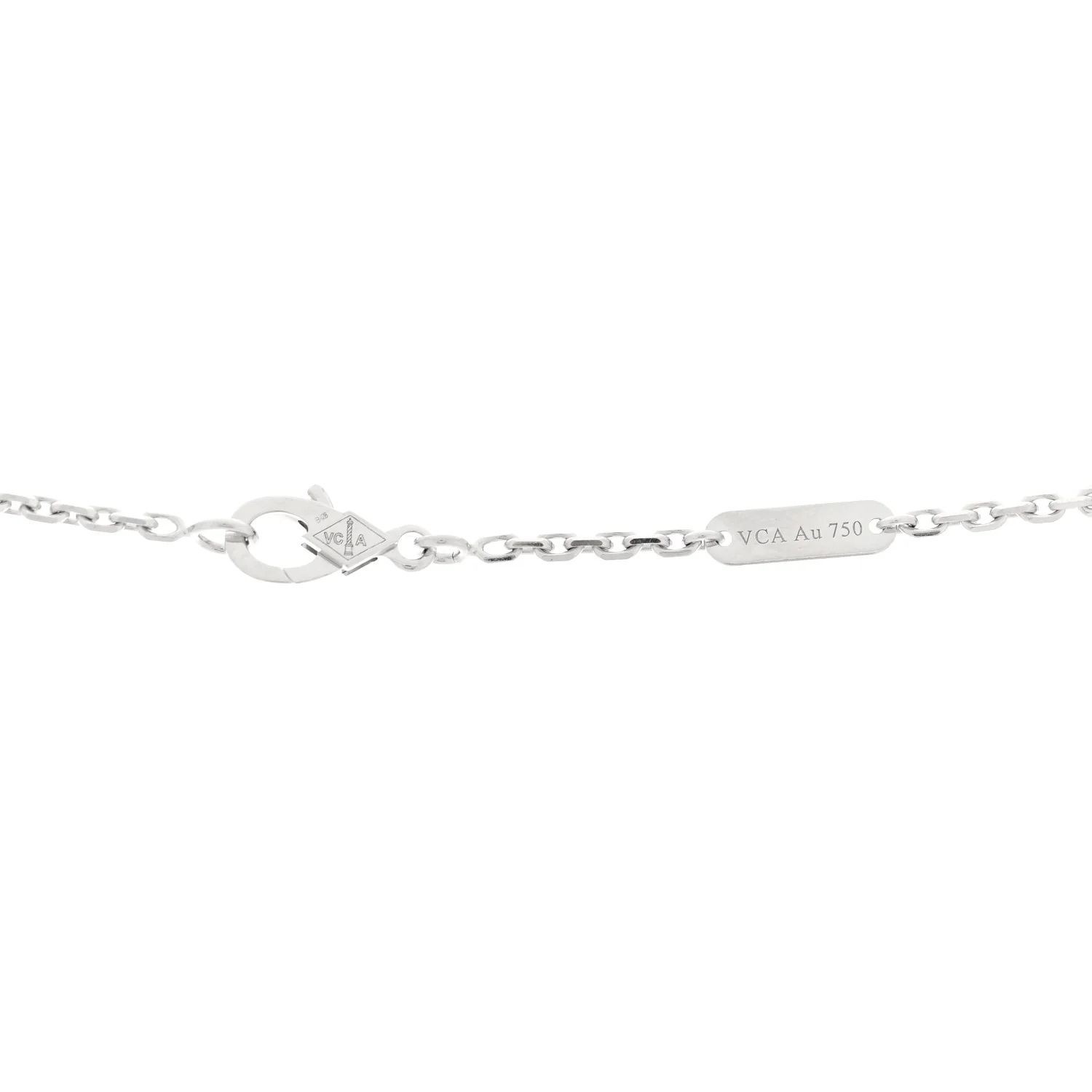 18K White Gold Diamond Magic Alhambra Long Necklace - Image 8