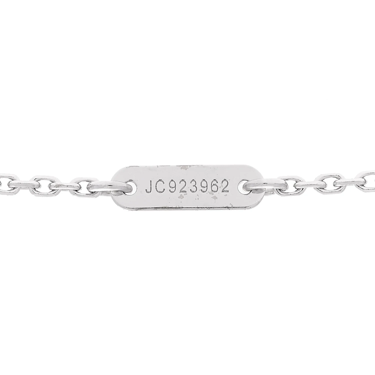 18K White Gold Diamond Sweet Alhambra Pendant Necklace - Image 6