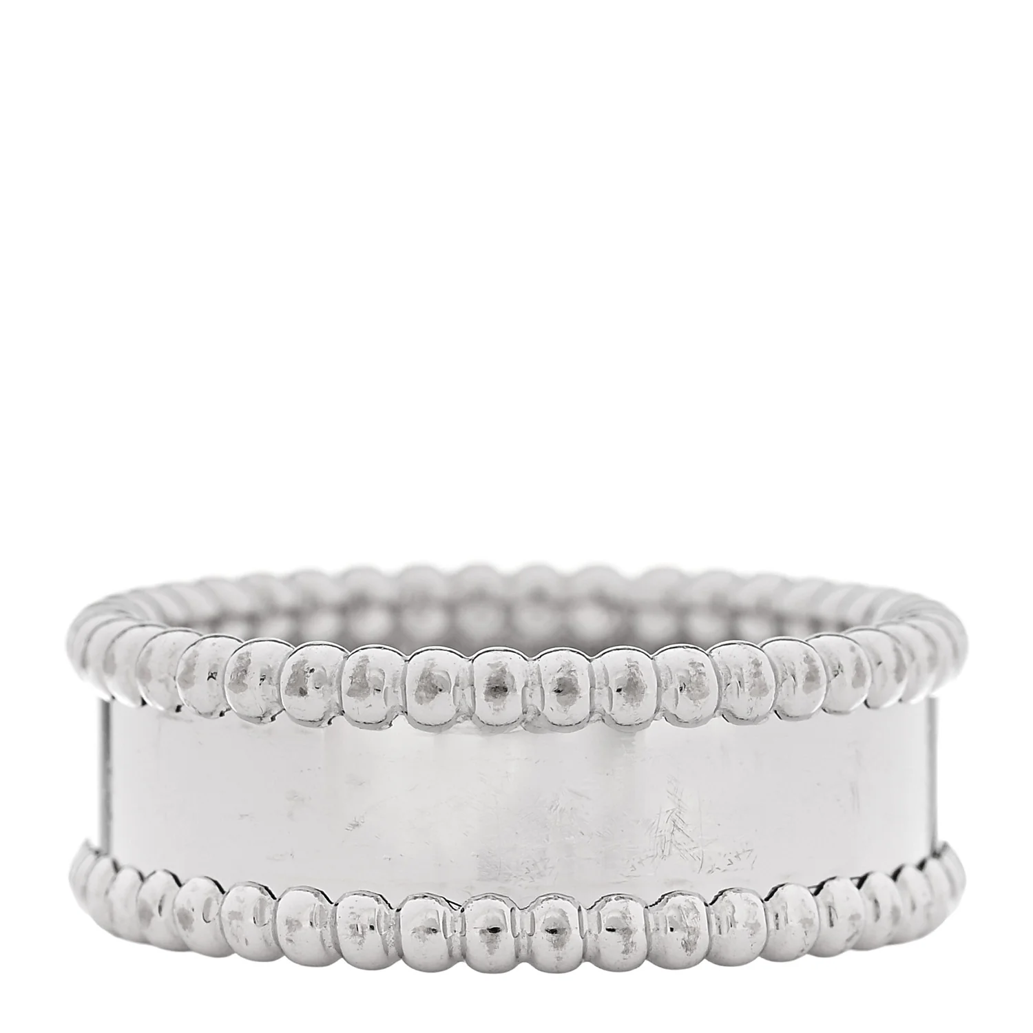 18K White Gold Perlee Signature Ring 58 8.25 - Image 3