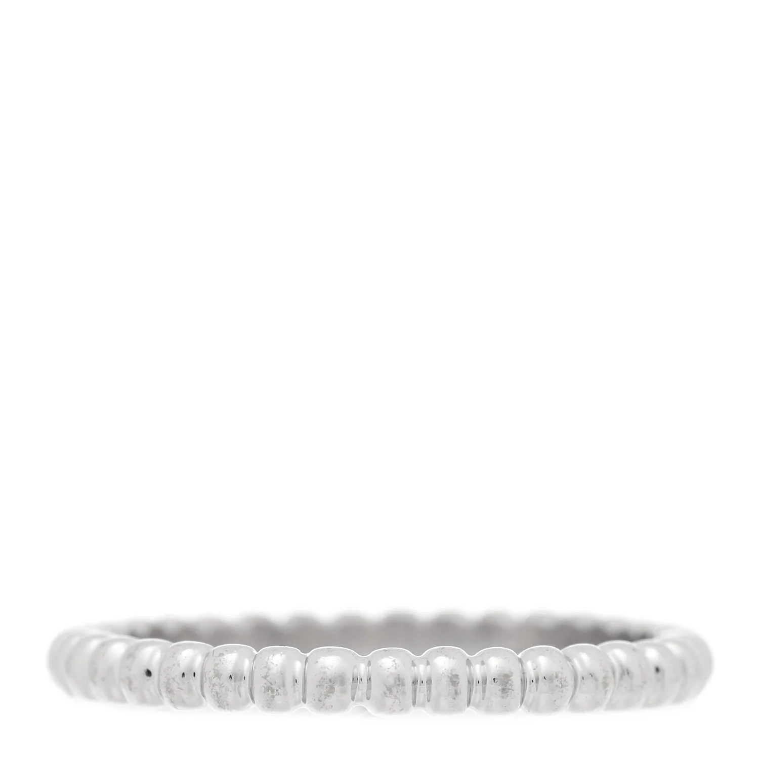 18K White Gold Small Perlee Ring 53 6.5 - Image 4