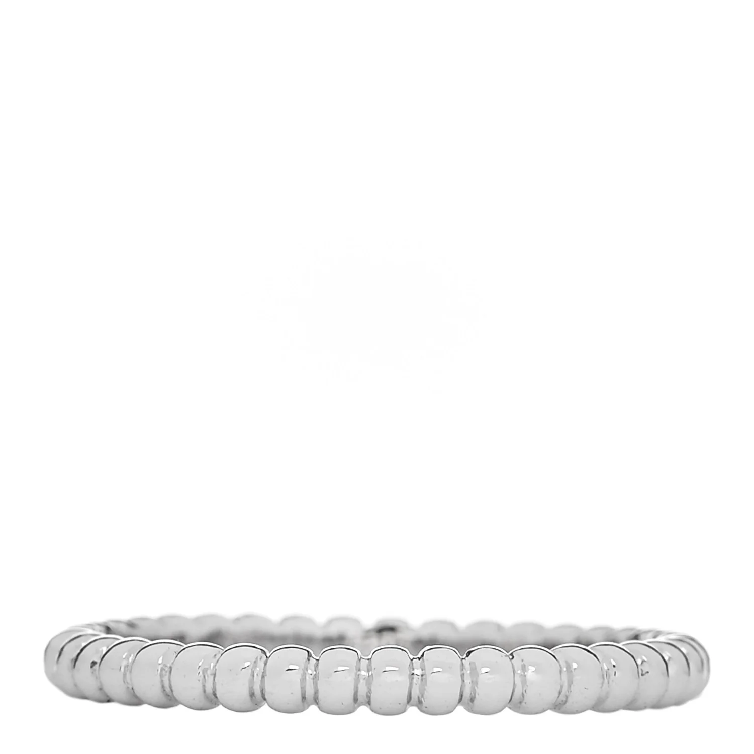18K White Gold Small Perlee Ring 57 8 - Image 3
