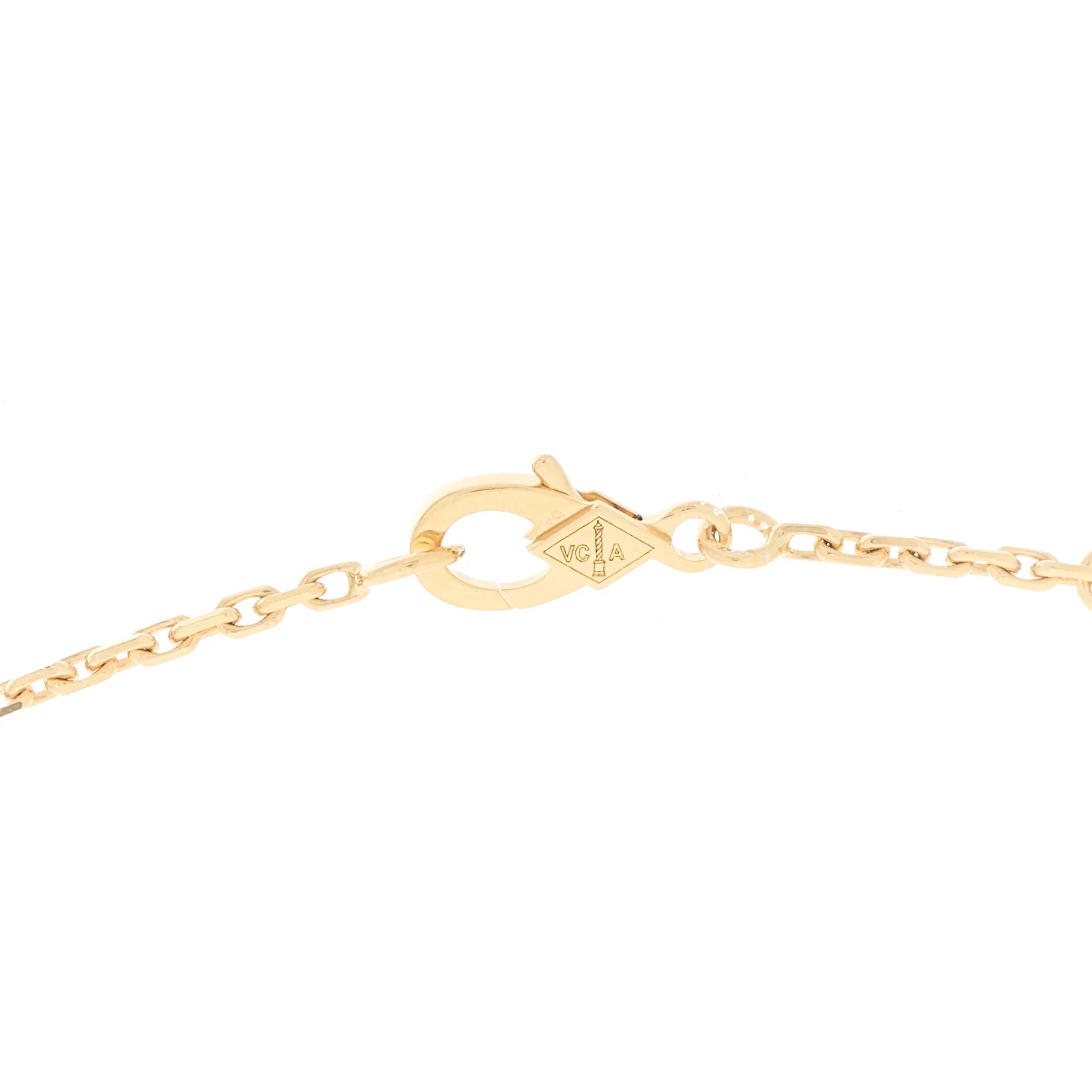 18K Yellow Gold Black Onyx Magic Alhambra Pendant Necklace - Image 6