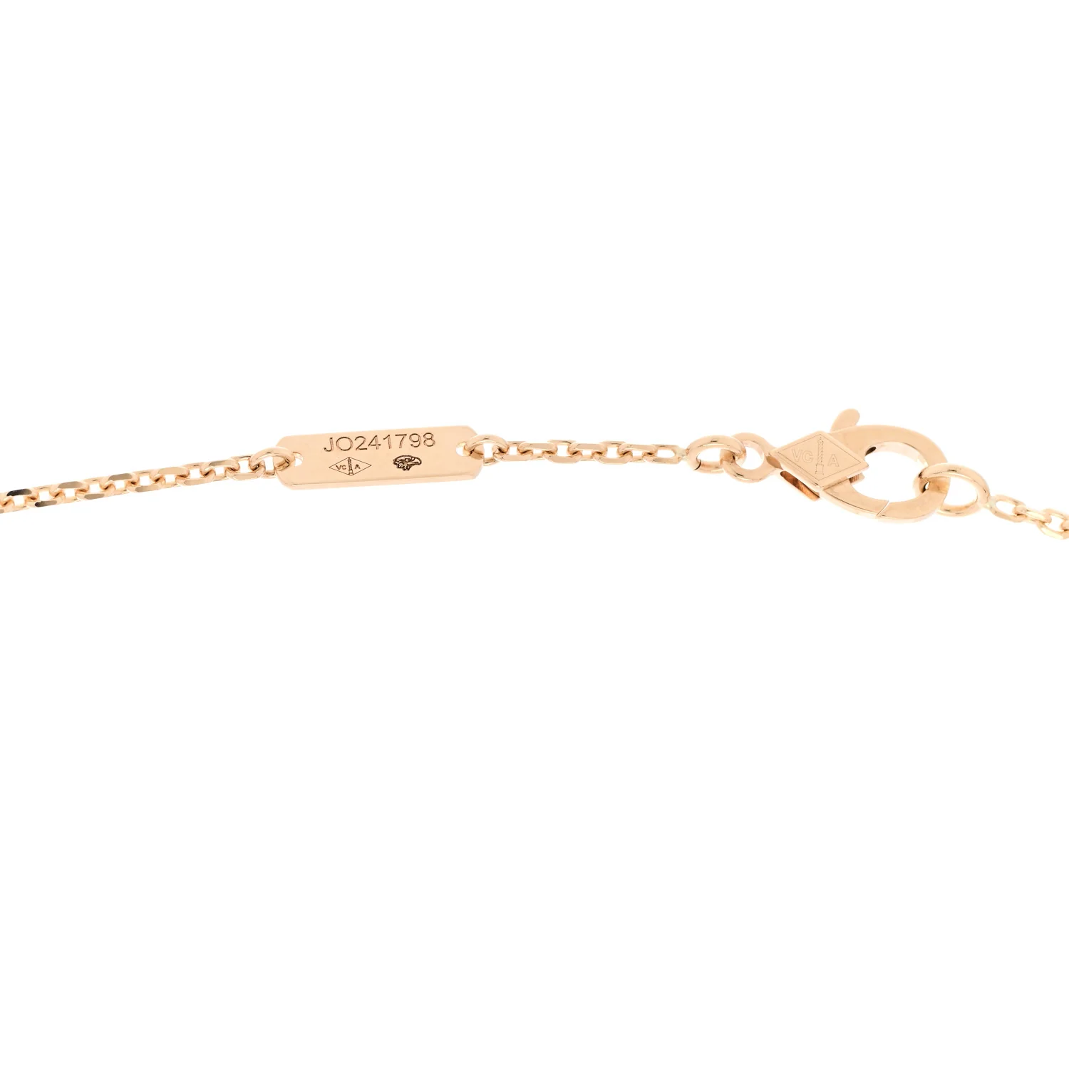 18K Yellow Gold Black Onyx Vintage Alhambra Pendant Necklace - Image 5
