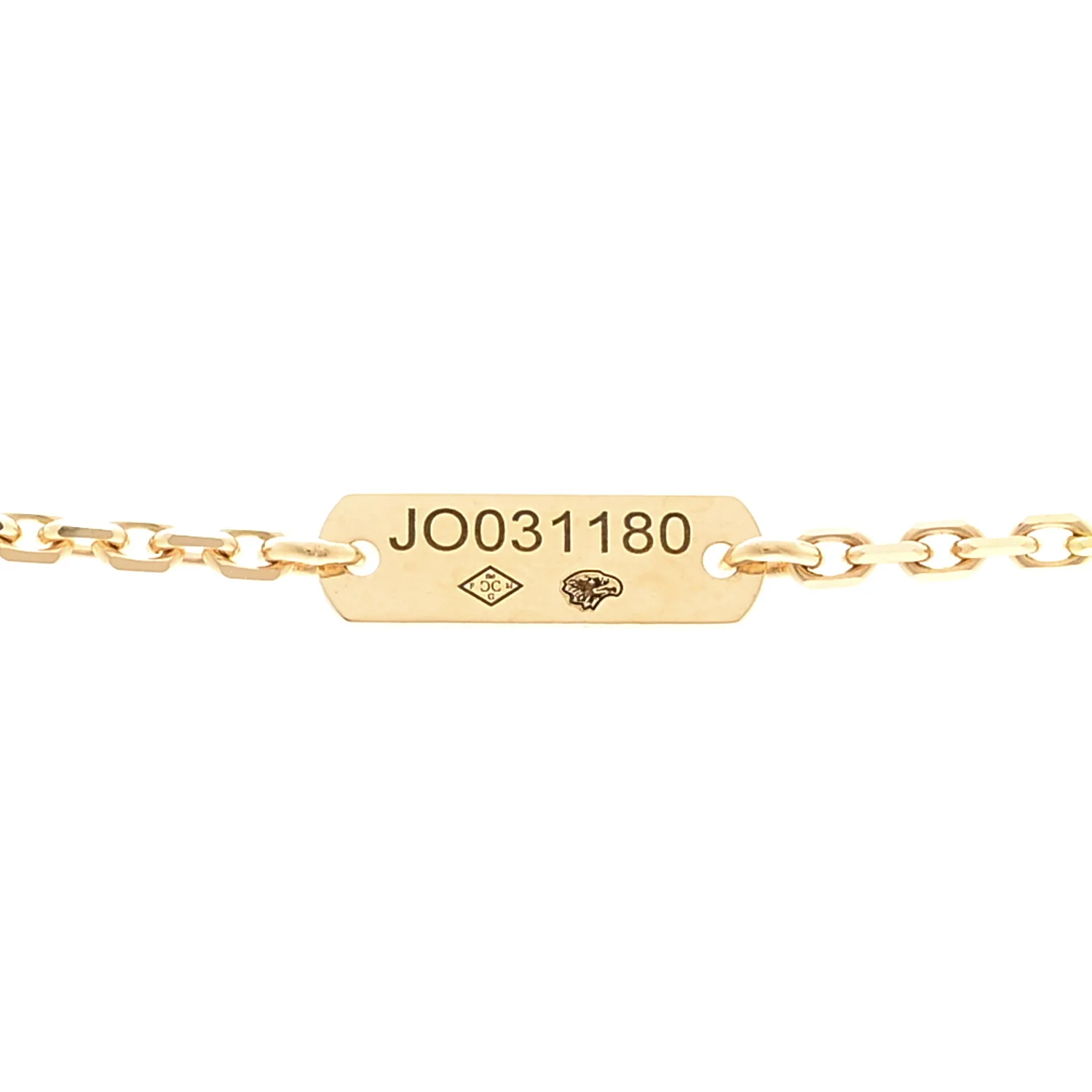 18K Yellow Gold Black Onyx Vintage Alhambra Pendant Necklace - Image 5