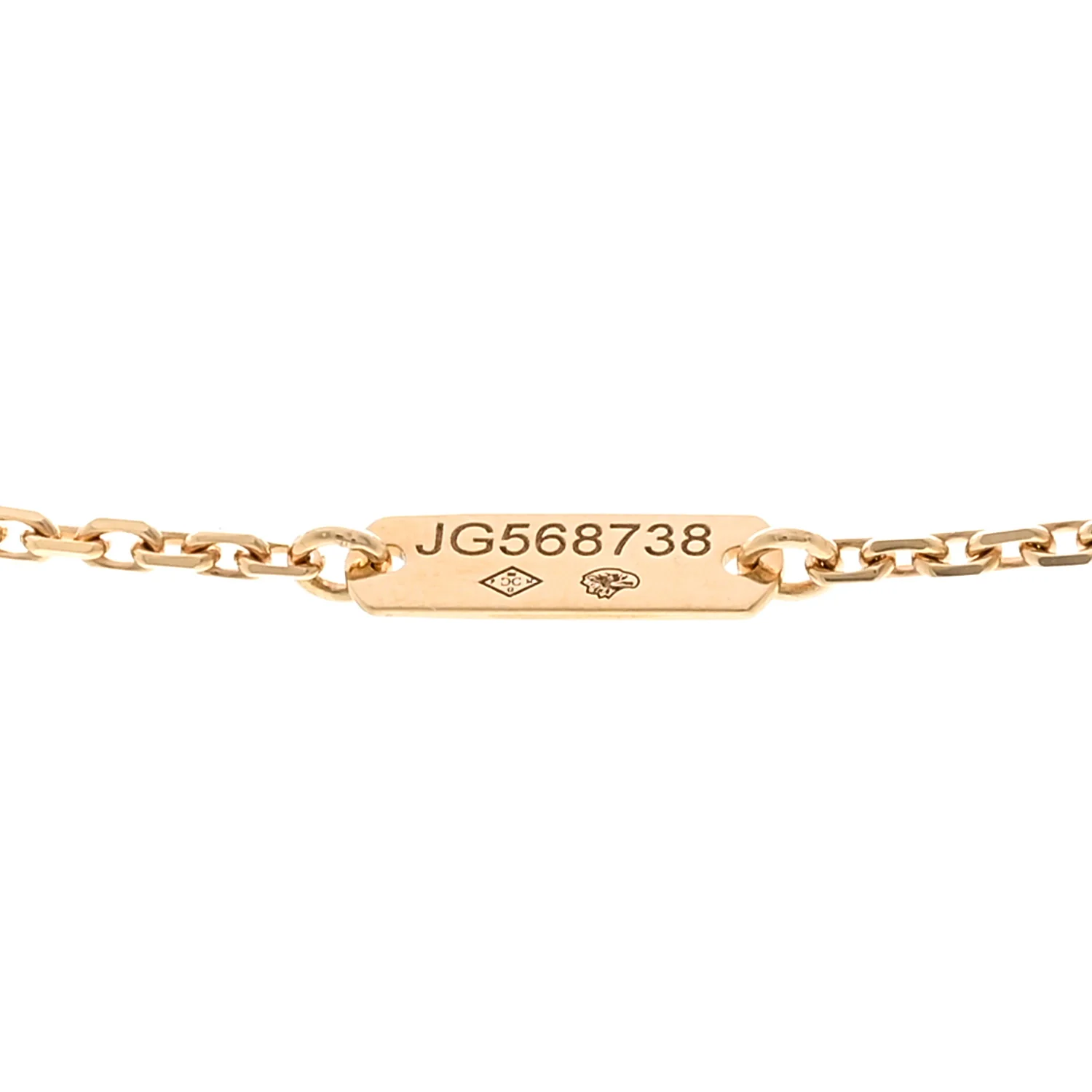 18K Yellow Gold Diamond Vintage Alhambra Pendant Necklace - Image 5