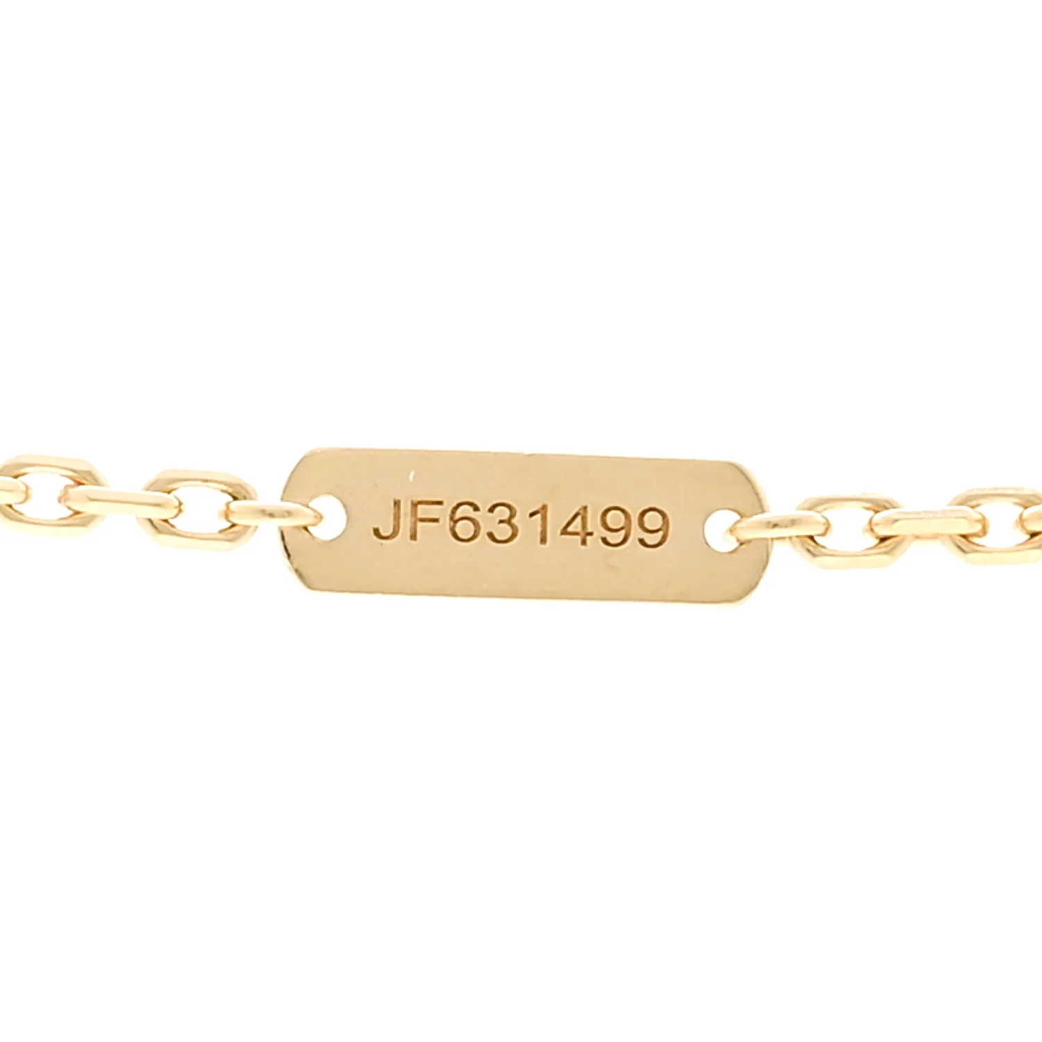 18K Yellow Gold Guilloche Magic Alhambra Long Necklace - Image 5