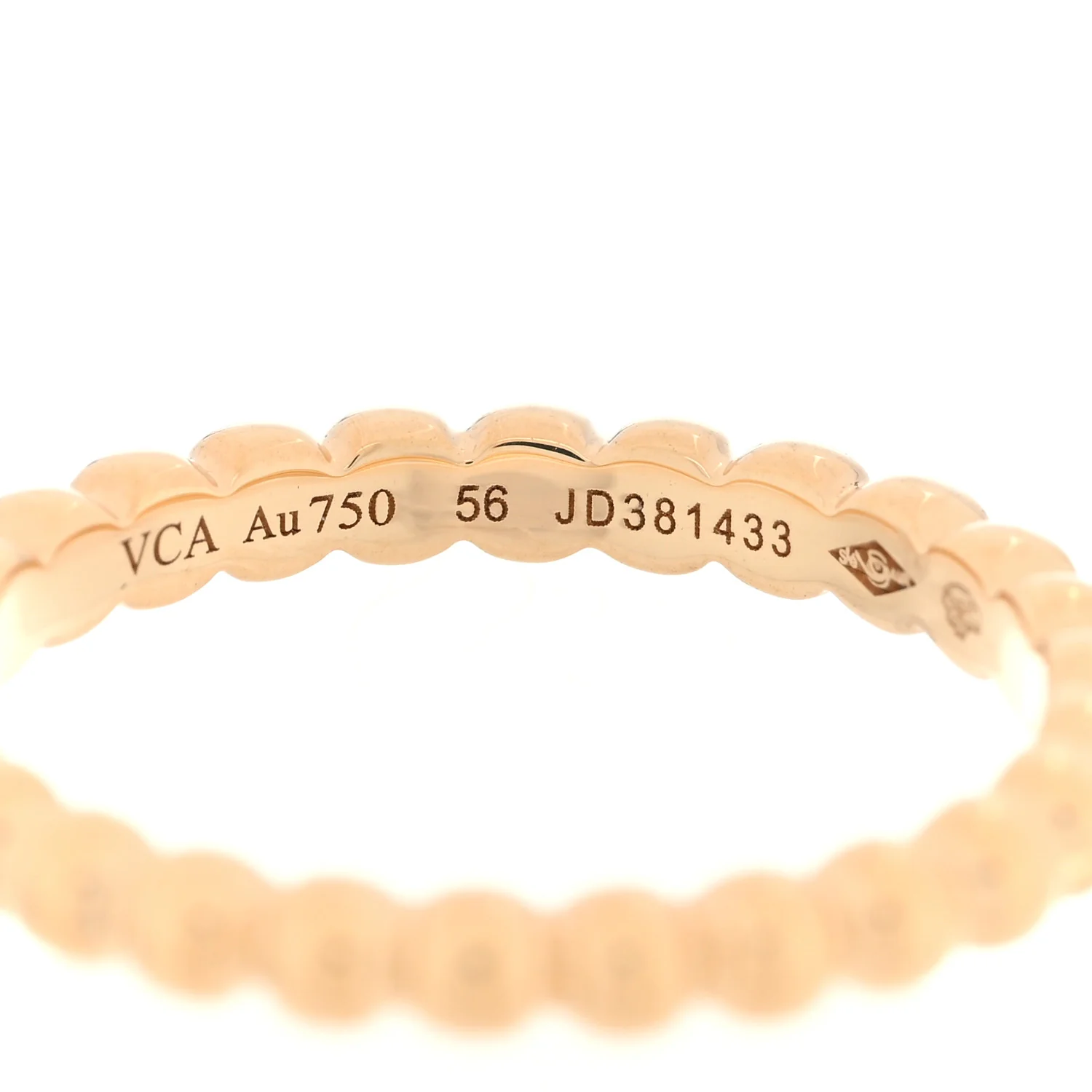 18K Yellow Gold Medium Perlee Ring 56 7.5 - Image 3