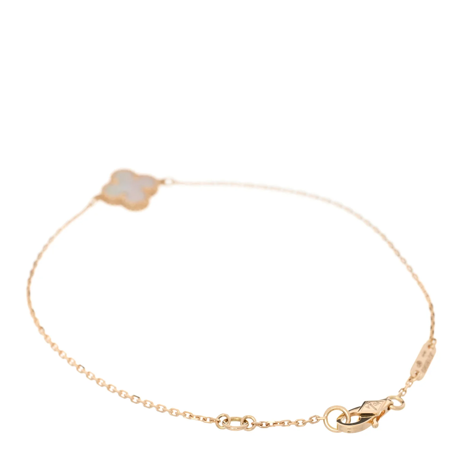 18K Yellow Gold Mother of Pearl Sweet Alhambra Bracelet - Image 2