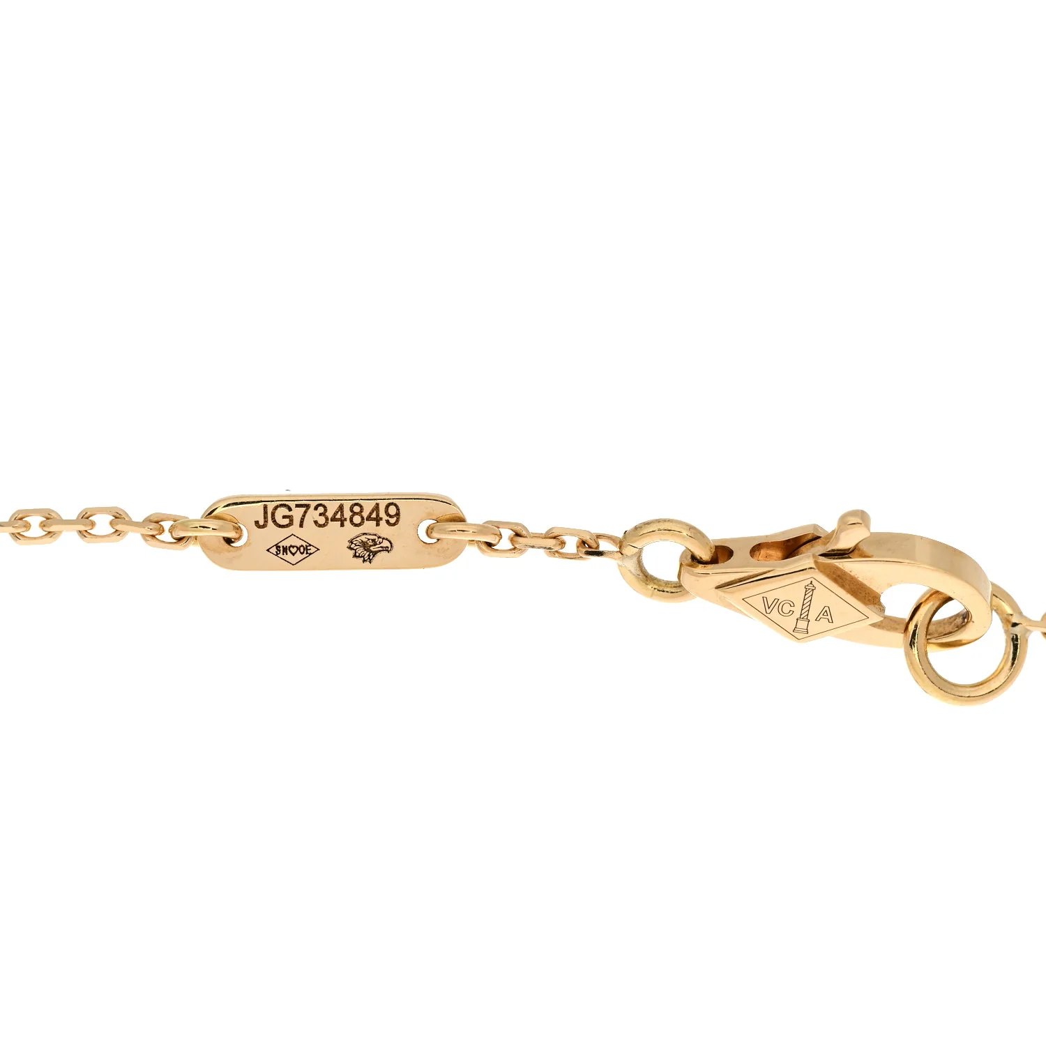 18K Yellow Gold Mother of Pearl Sweet Alhambra Bracelet - Image 3