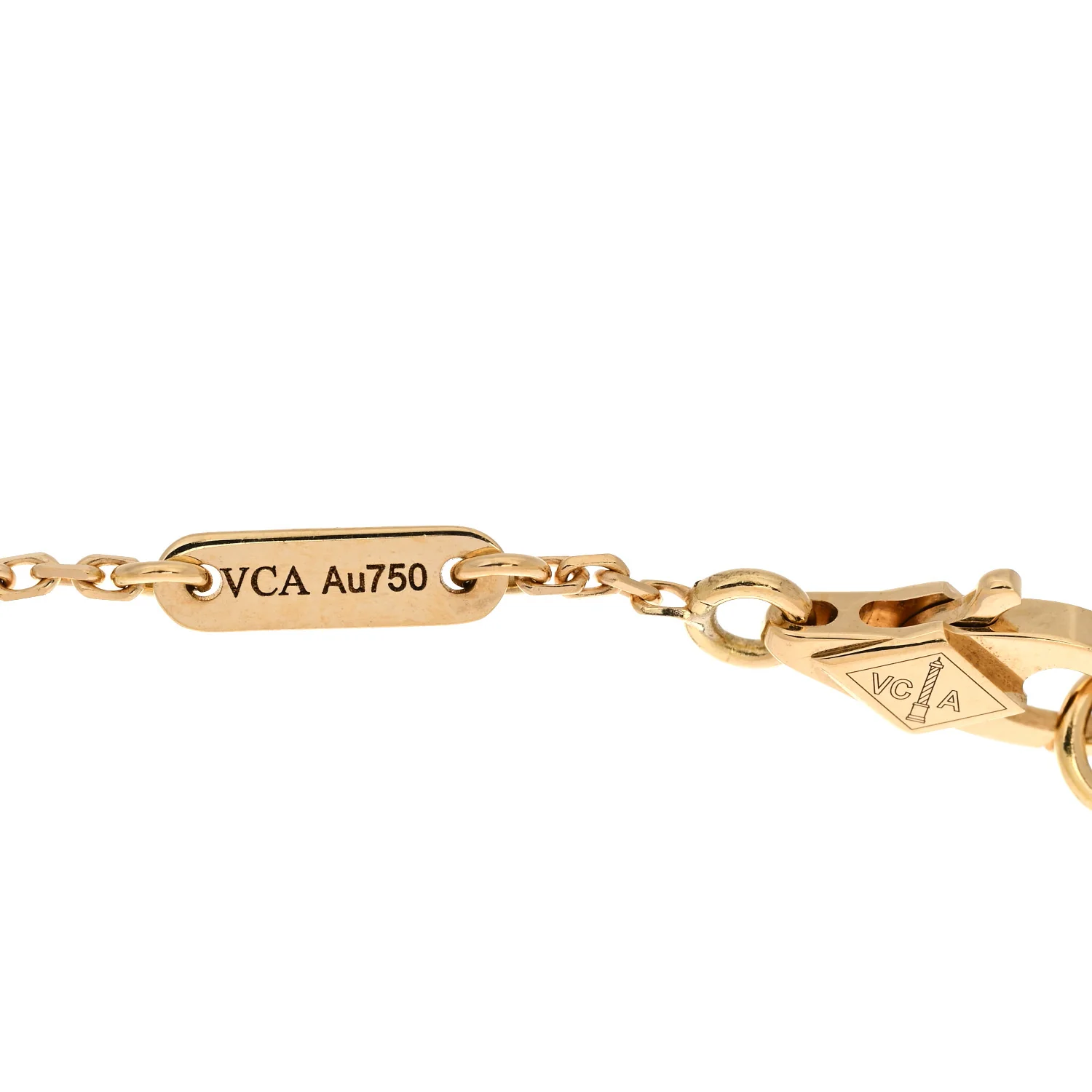 18K Yellow Gold Mother of Pearl Sweet Alhambra Bracelet - Image 4