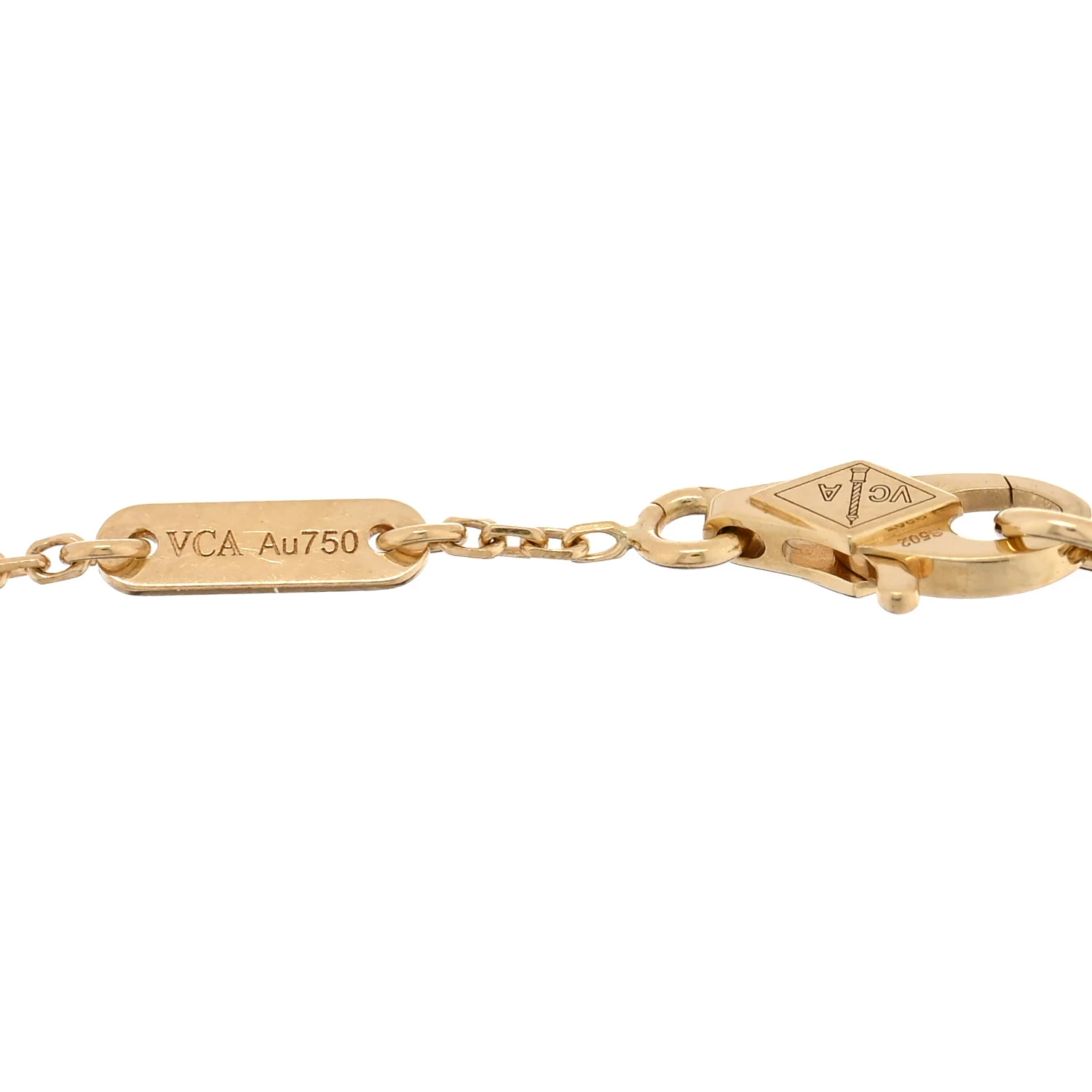 18K Yellow Gold Mother of Pearl Sweet Alhambra Bracelet - Image 3