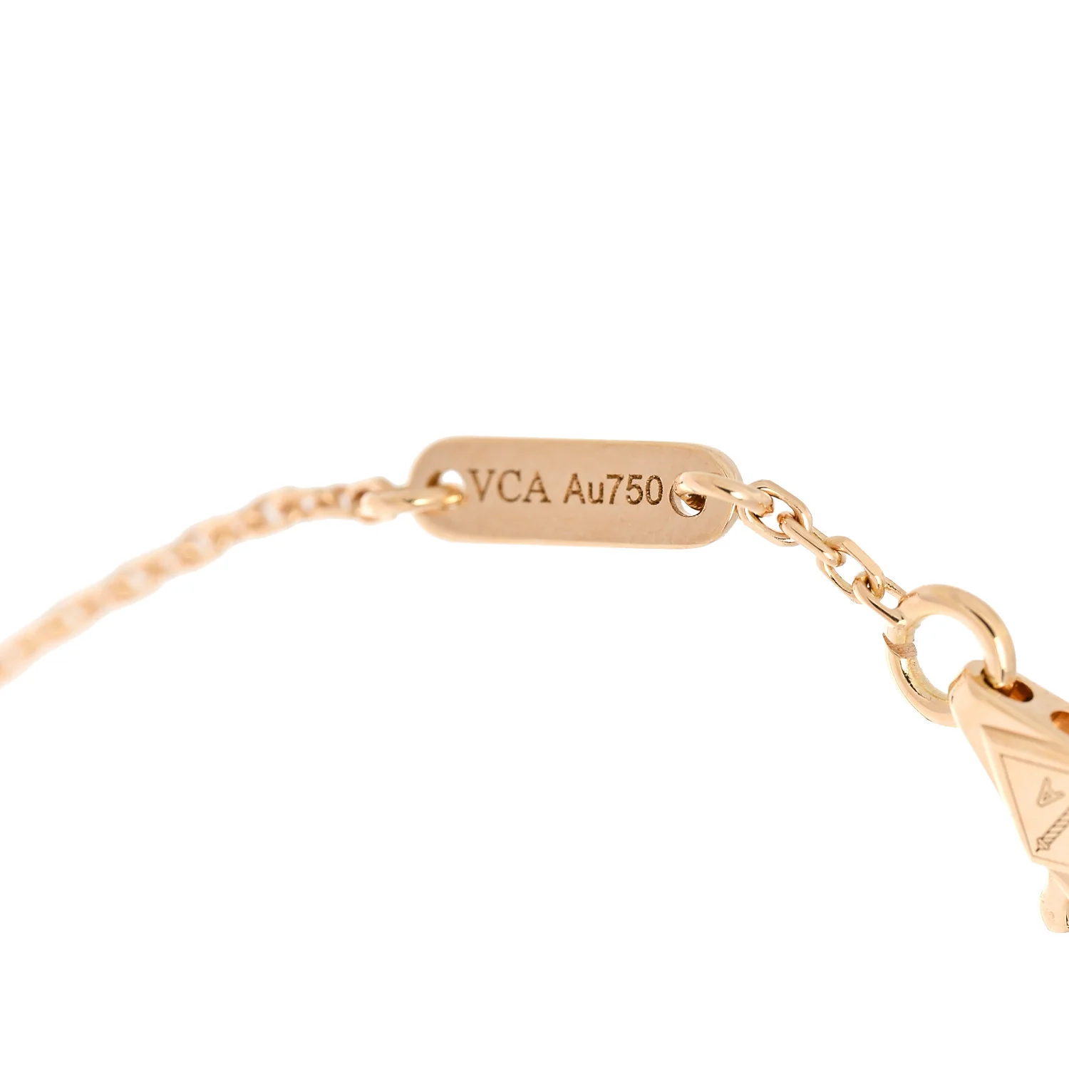 18K Yellow Gold Mother of Pearl Sweet Alhambra Bracelet - Image 3