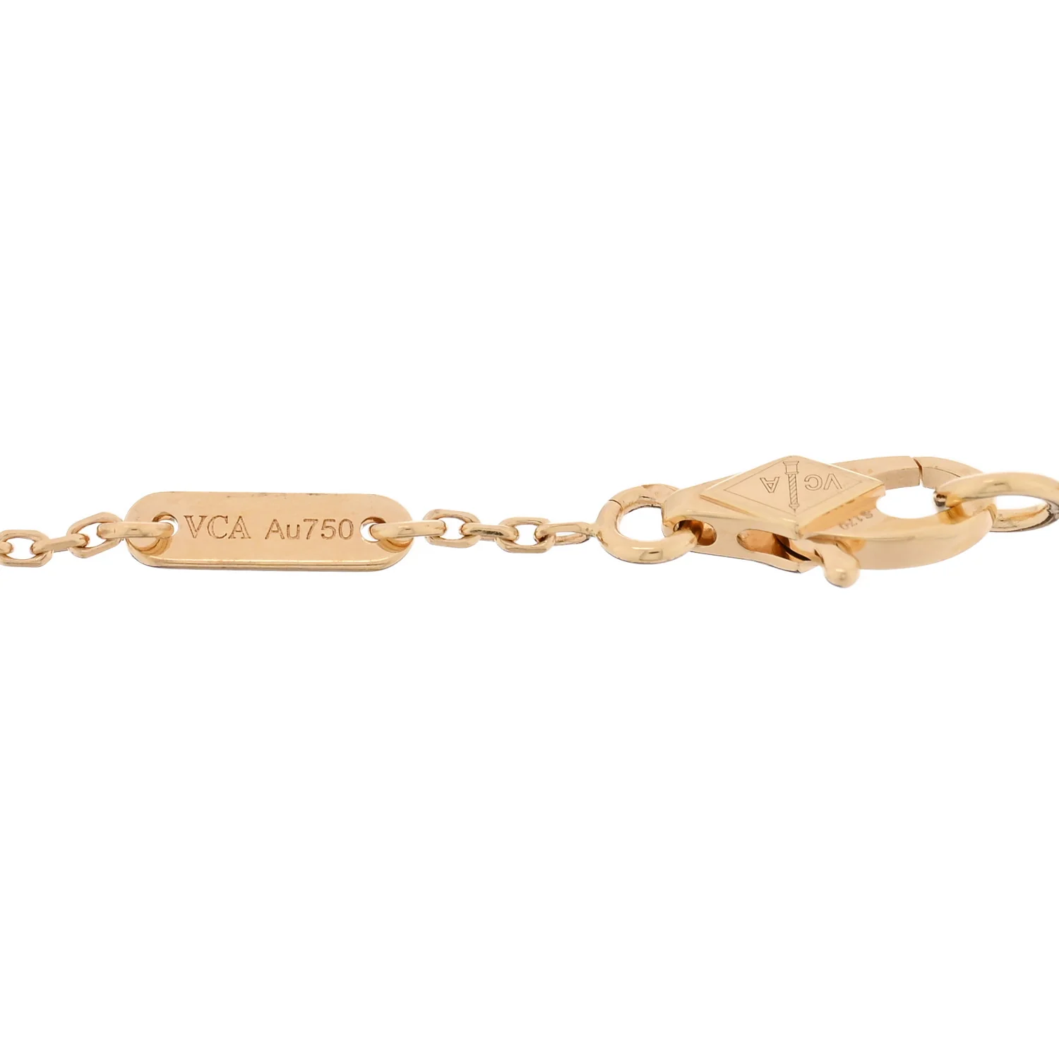 18K Yellow Gold Mother of Pearl Sweet Alhambra Bracelet - Image 3