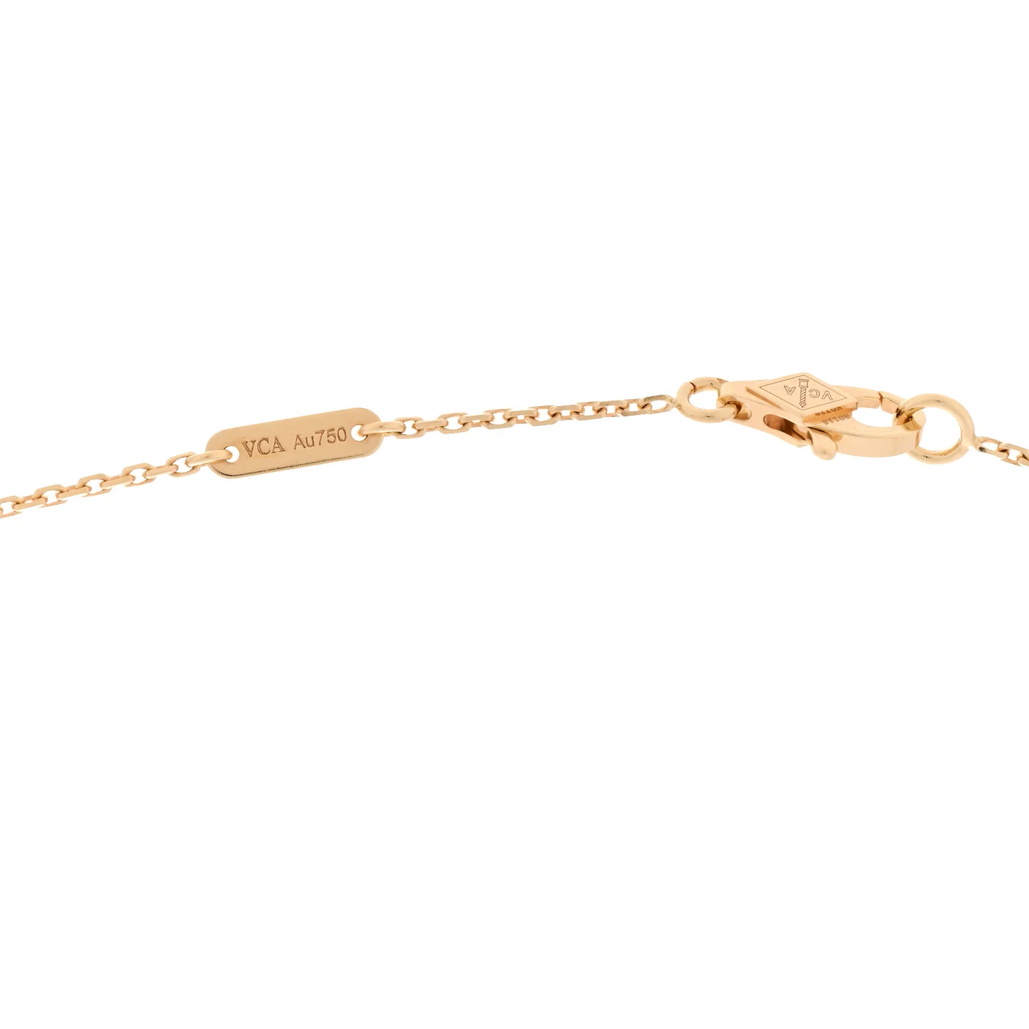 18K Yellow Gold Mother of Pearl Sweet Alhambra Butterfly Pendant Necklace - Image 4