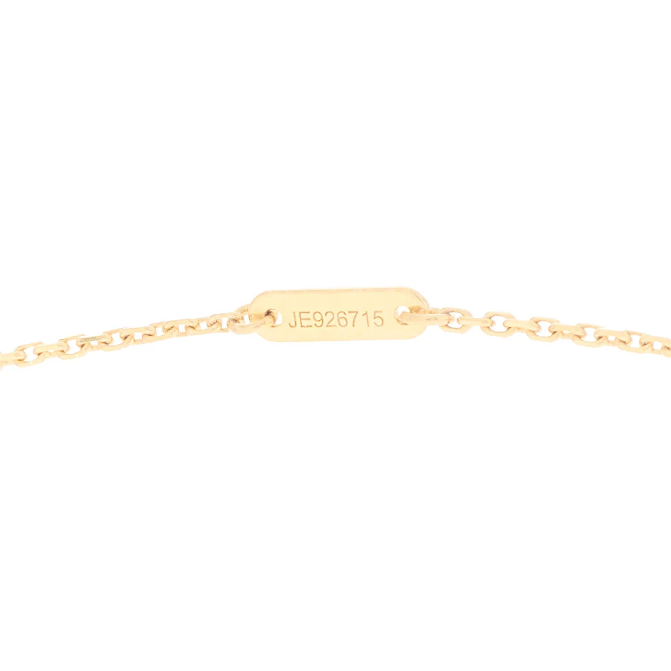 18K Yellow Gold Mother of Pearl Sweet Alhambra Butterfly Pendant Necklace - Image 6