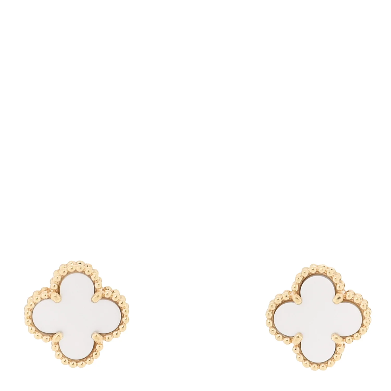 18K Yellow Gold Mother of Pearl Sweet Alhambra Earrings