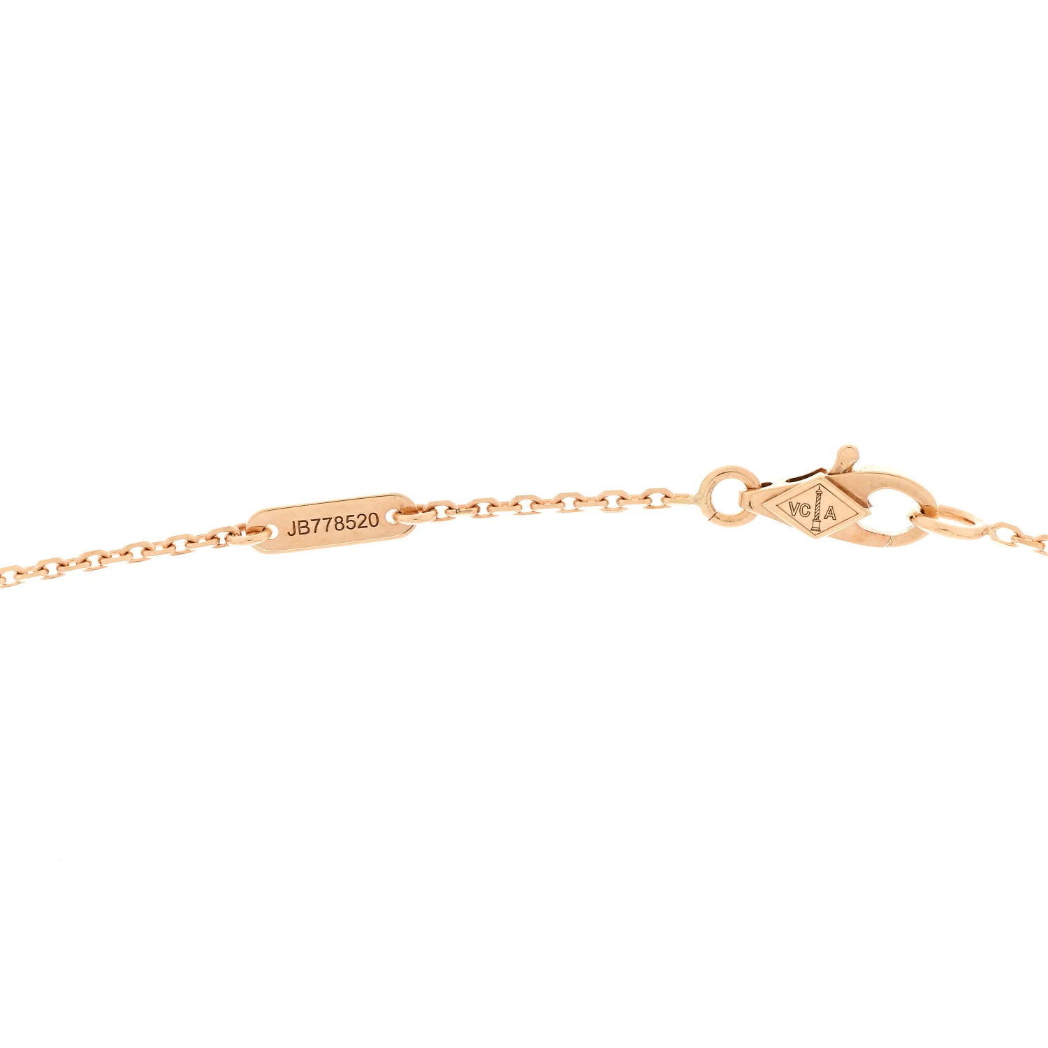 18K Yellow Gold Mother of Pearl Sweet Alhambra Pendant Necklace - Image 4