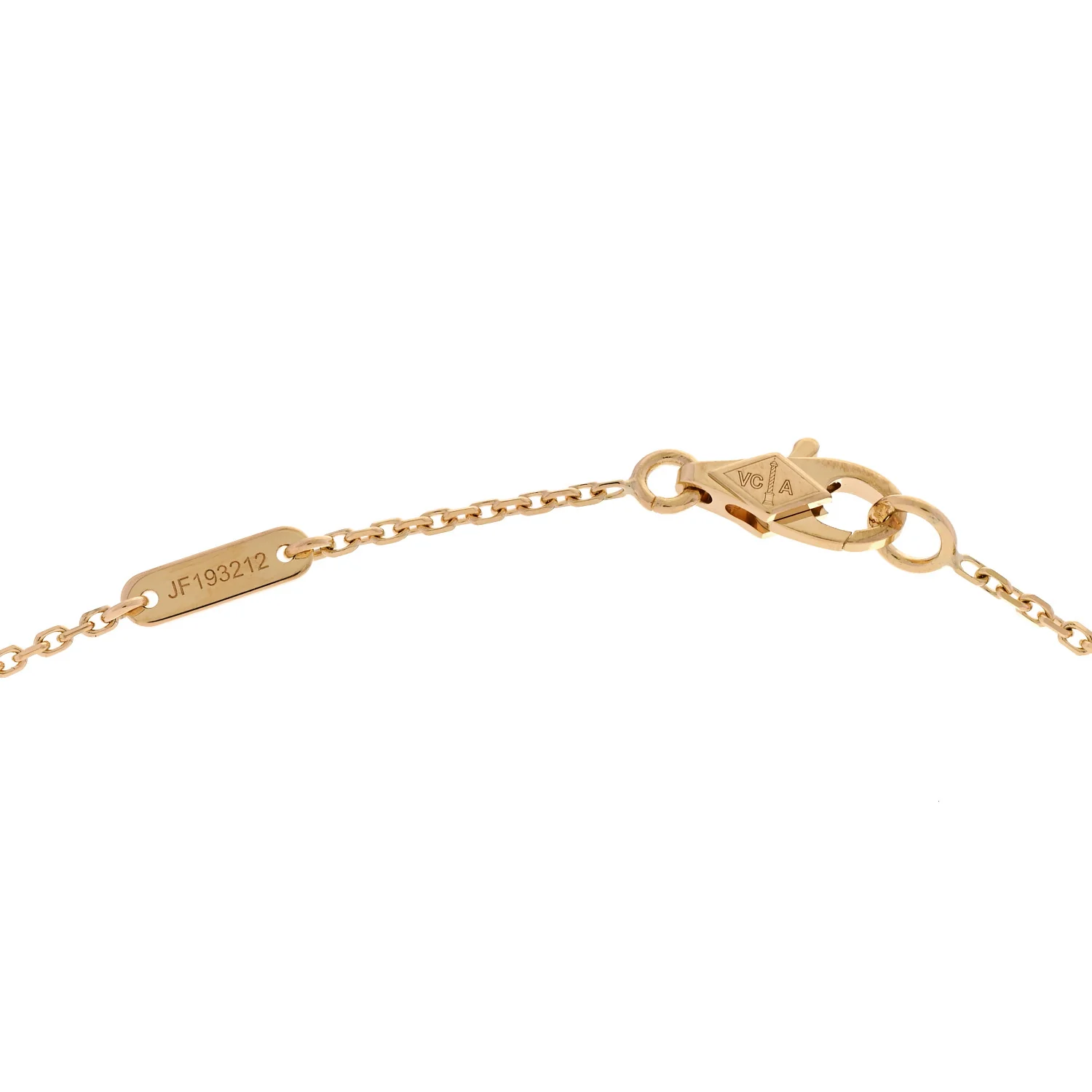 18K Yellow Gold Mother of Pearl Sweet Alhambra Pendant Necklace - Image 5