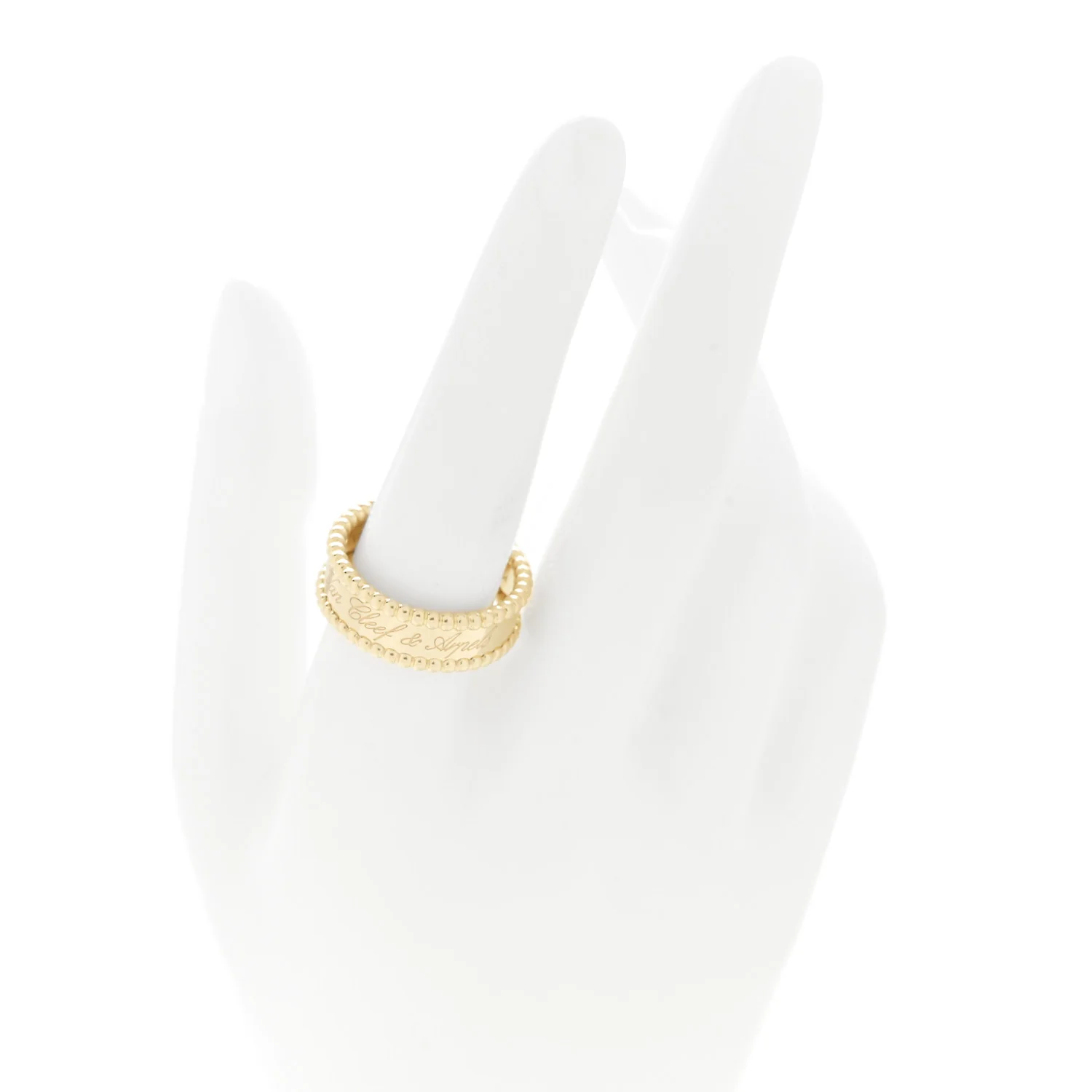 18K Yellow Gold Perlee Signature Ring 59 8.75 - Image 2
