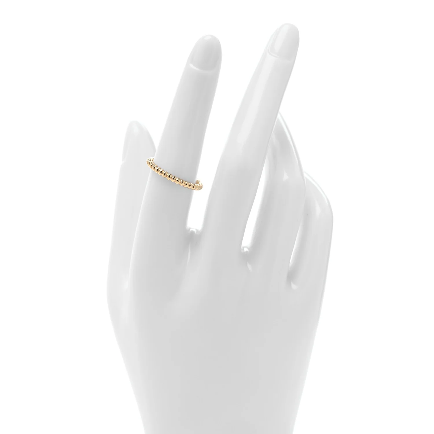 18K Yellow Gold Small Perlee Ring 54 7 - Image 2
