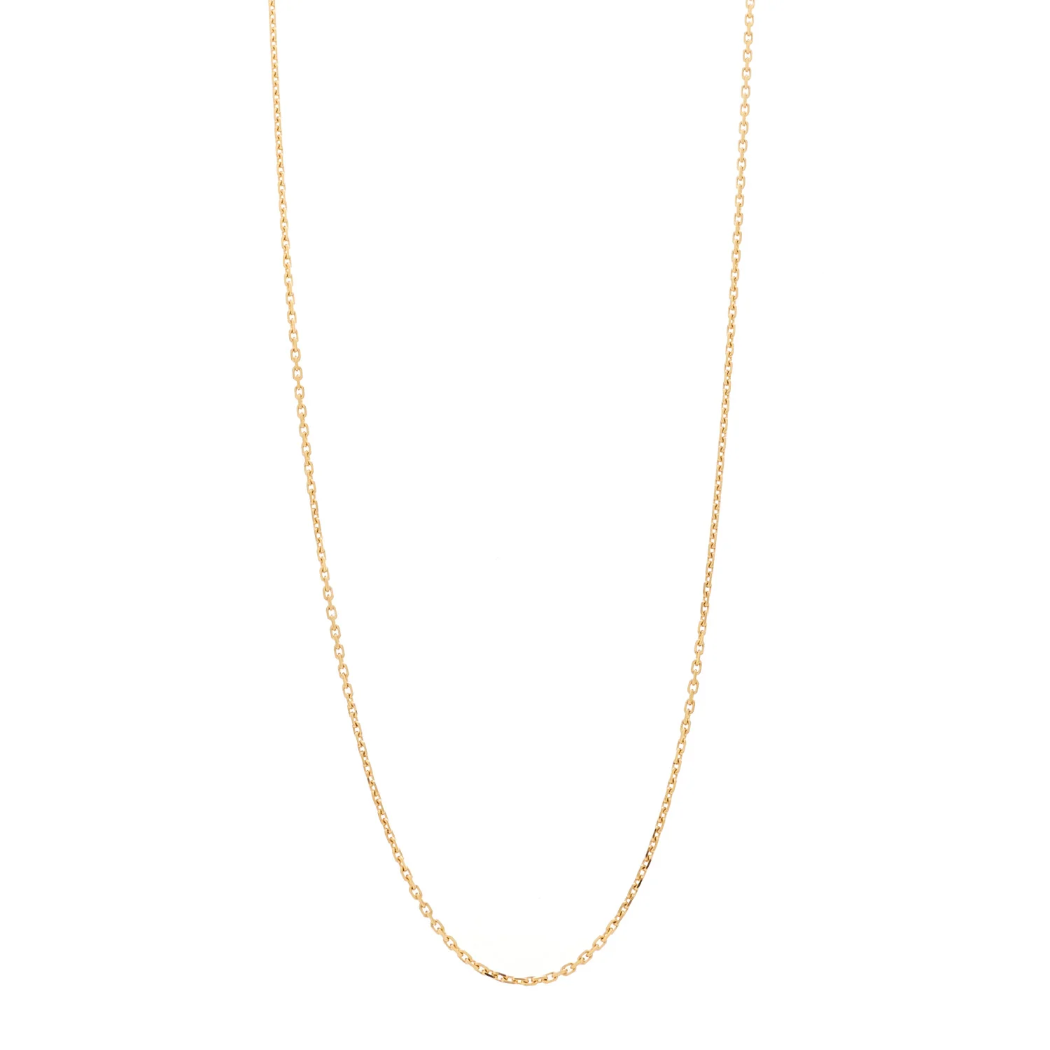 18K Yellow Gold Trace Chain Necklace