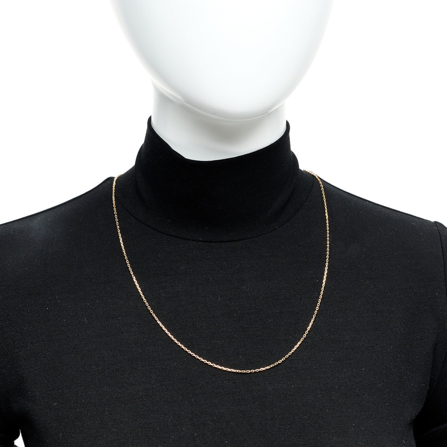 18K Yellow Gold Trace Chain Necklace - Image 2