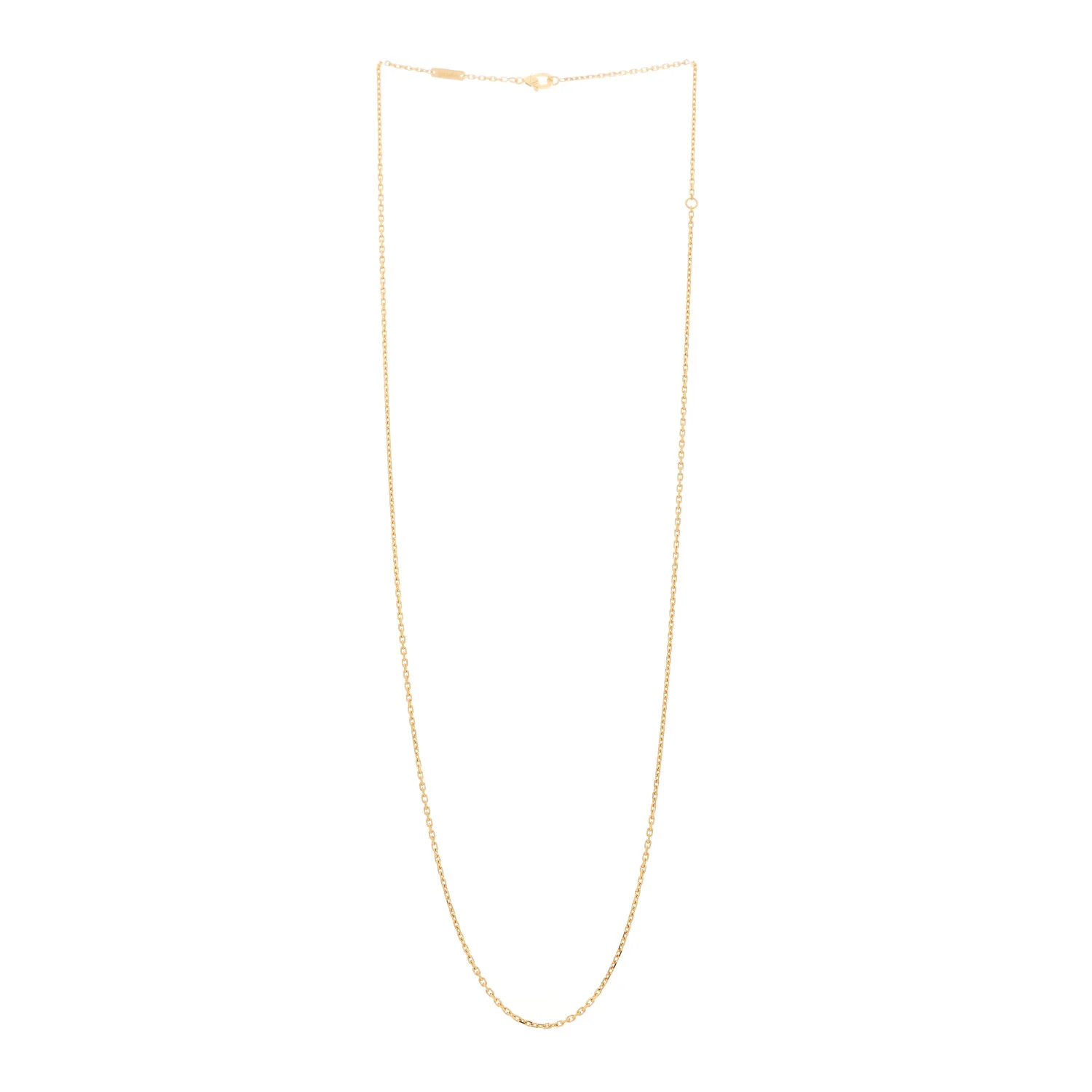 18K Yellow Gold Trace Chain Necklace - Image 3