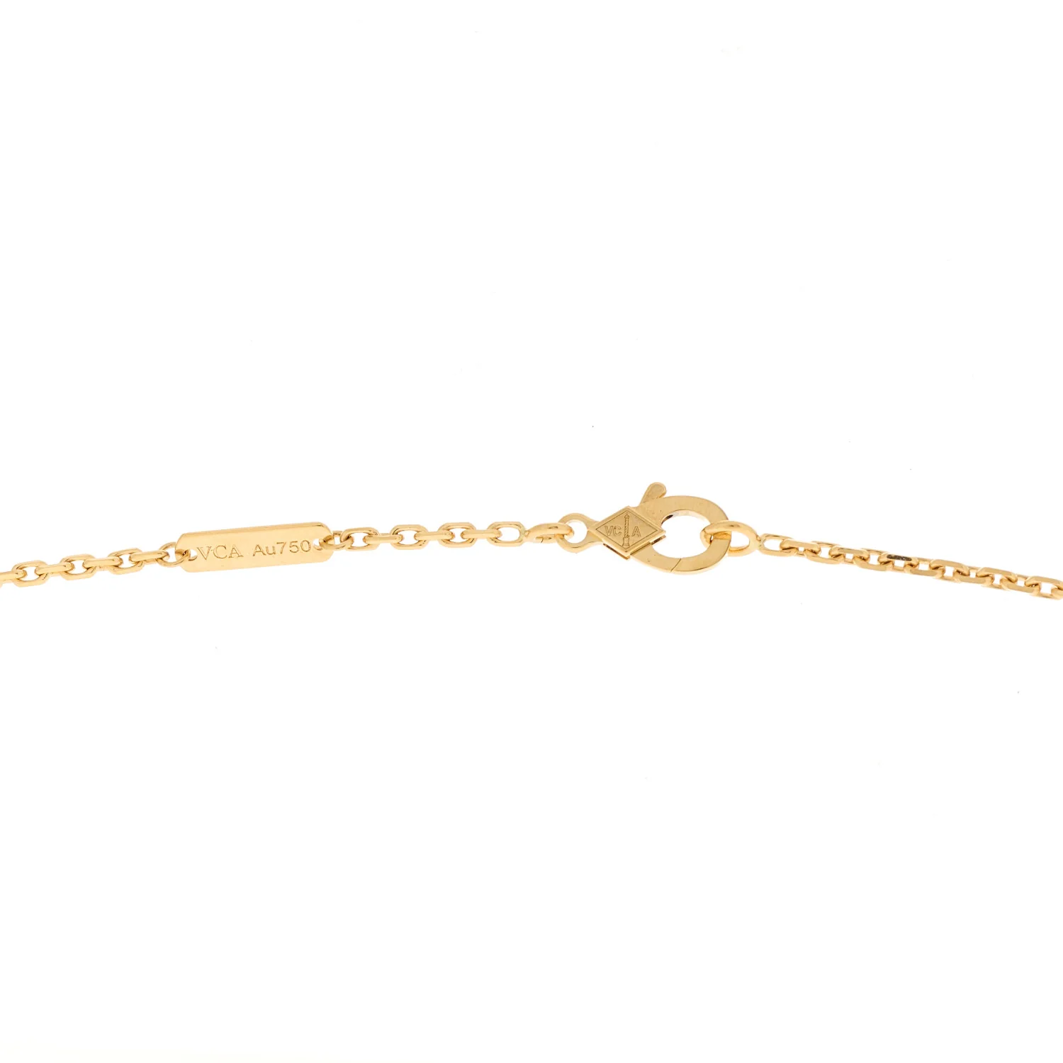 18K Yellow Gold Trace Chain Necklace - Image 5