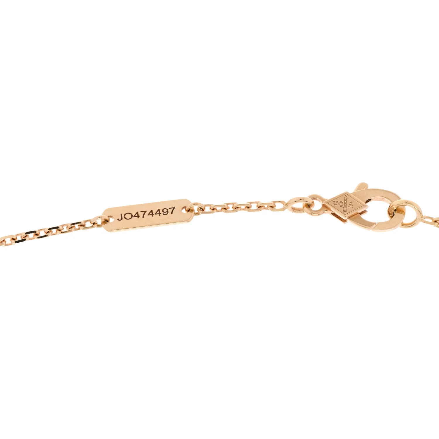 18K Yellow Gold Vintage Alhambra Pendant Necklace - Image 5